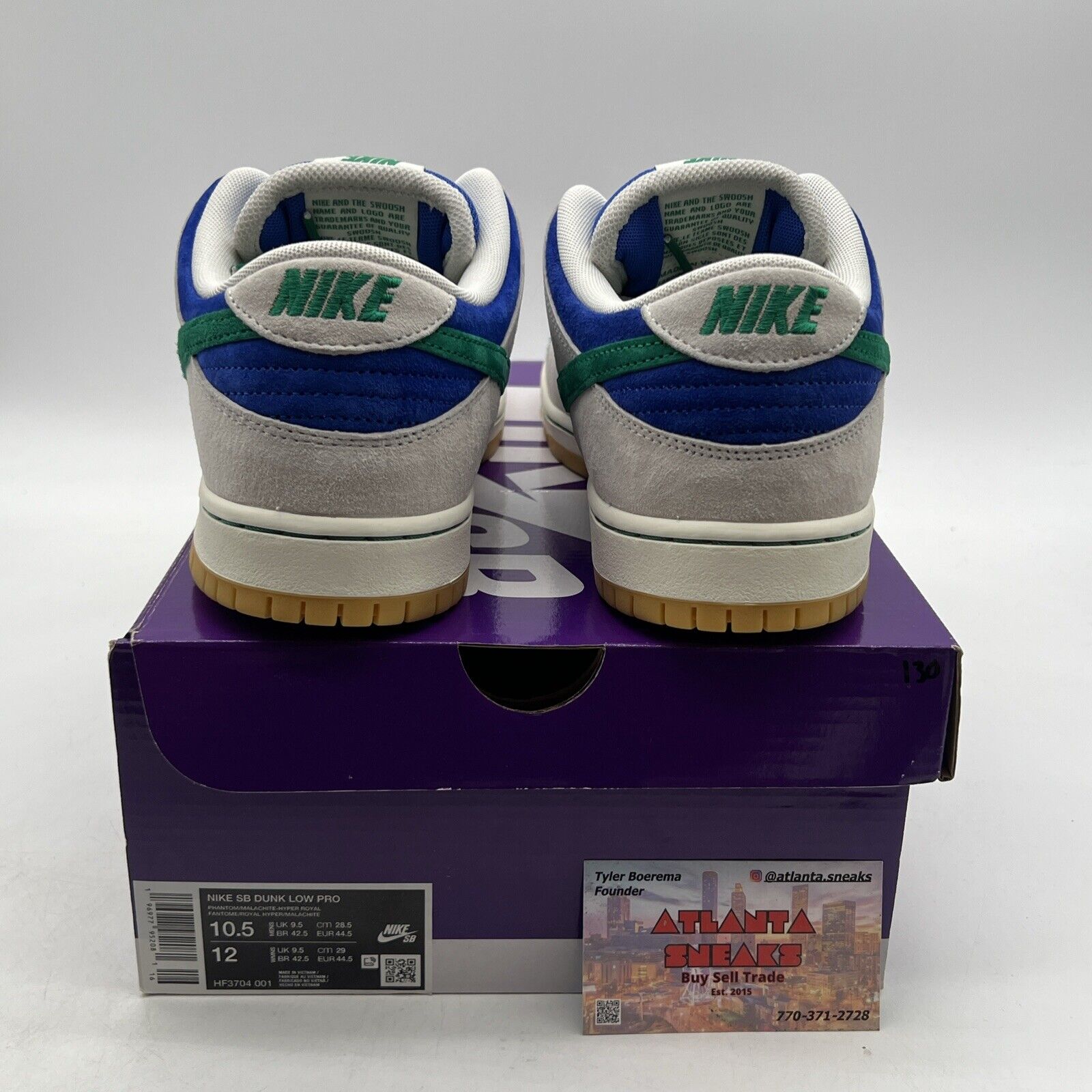 Size 10.5 - Nike Dunk SB Low Hyper Royal Malachite (HF3704-001)