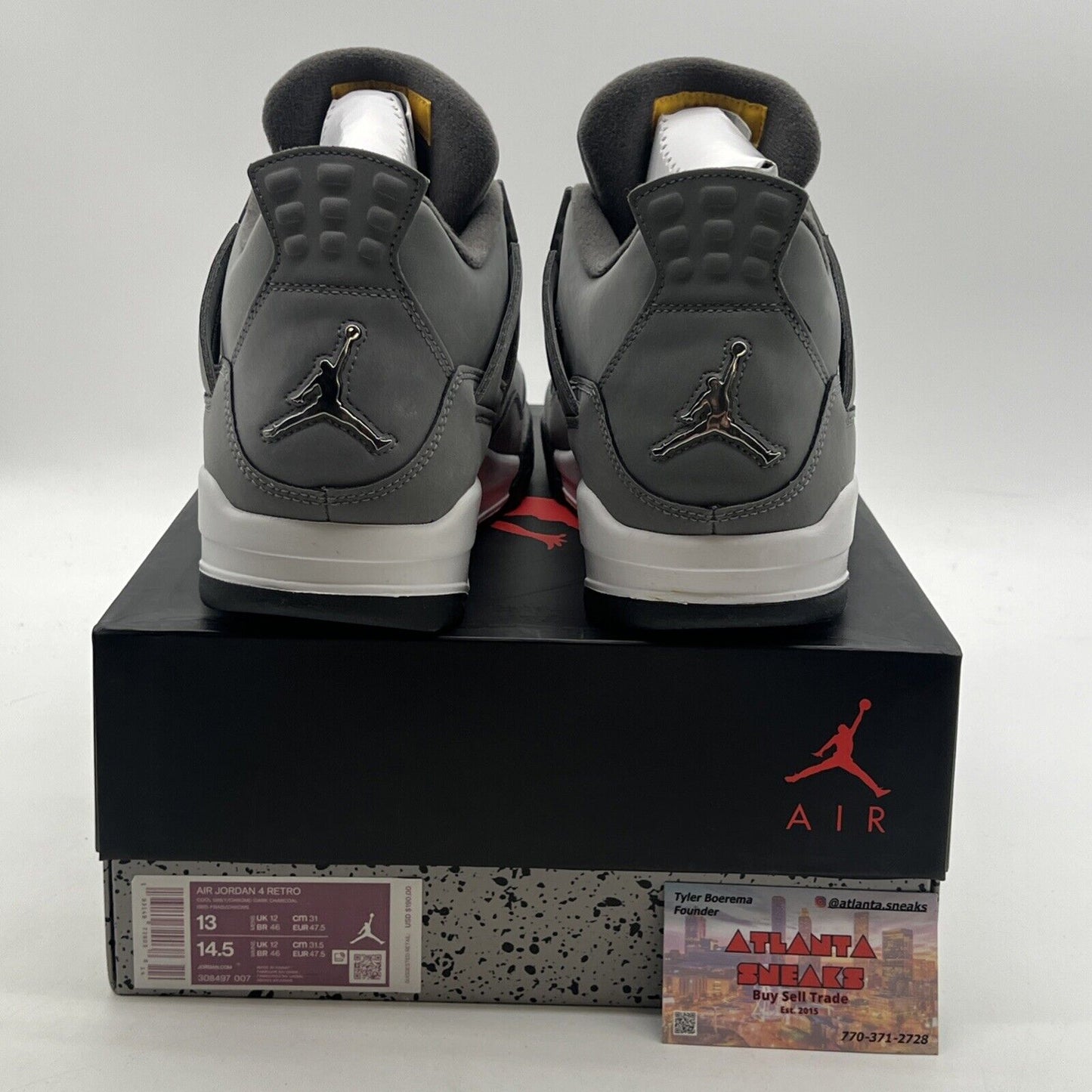 Size 13 - Air Jordan 4 Retro Low Cool Grey (308497-007)