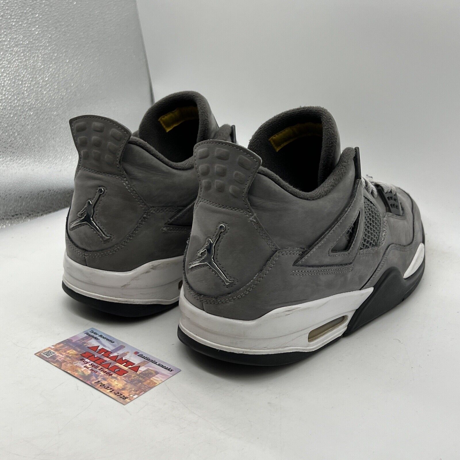 Size 13 - Jordan 4 Retro Low Cool Grey White Black Suede (308497-007)