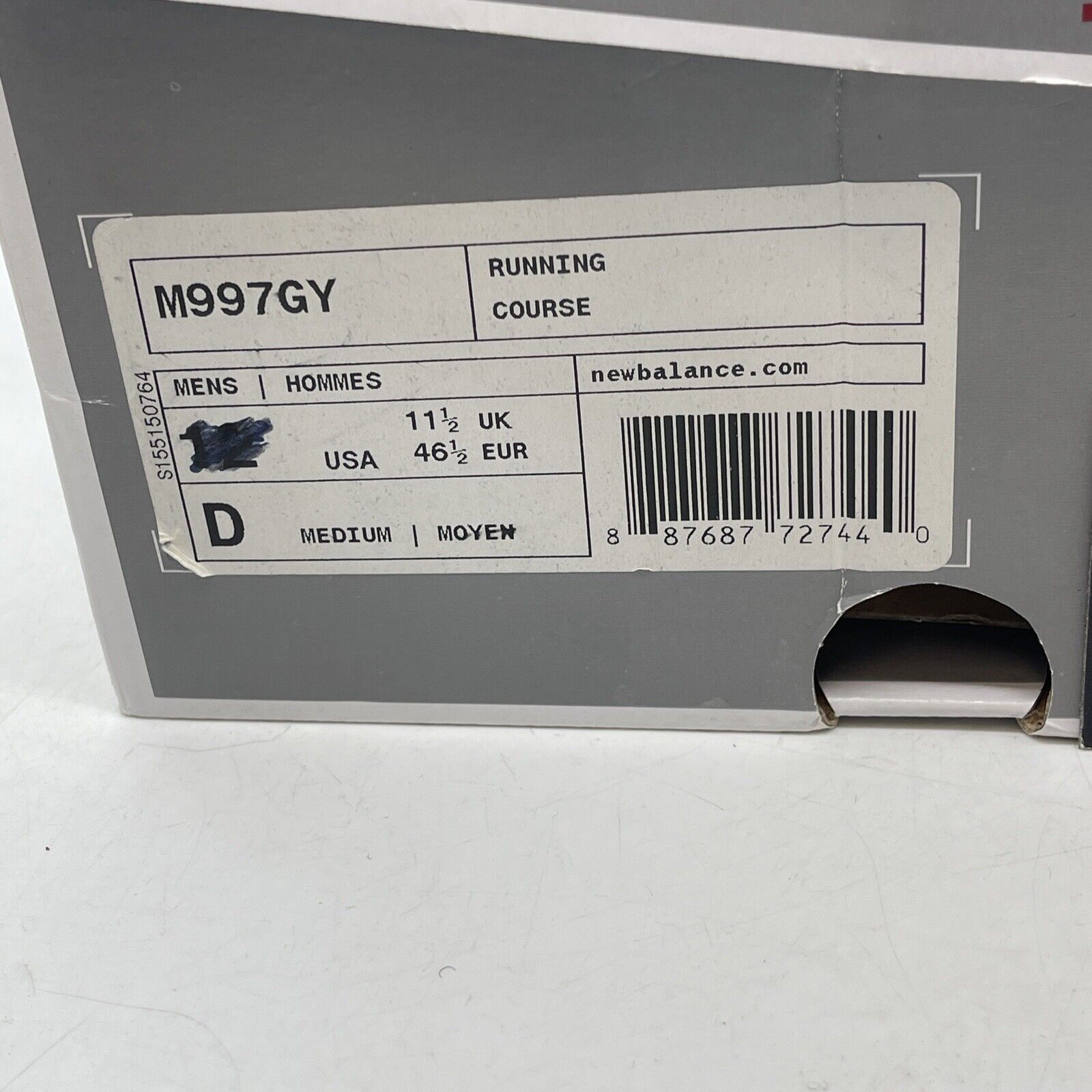 Size 11 - New Balance 997 Made In USA Grey White Suede Leather (M997GY)