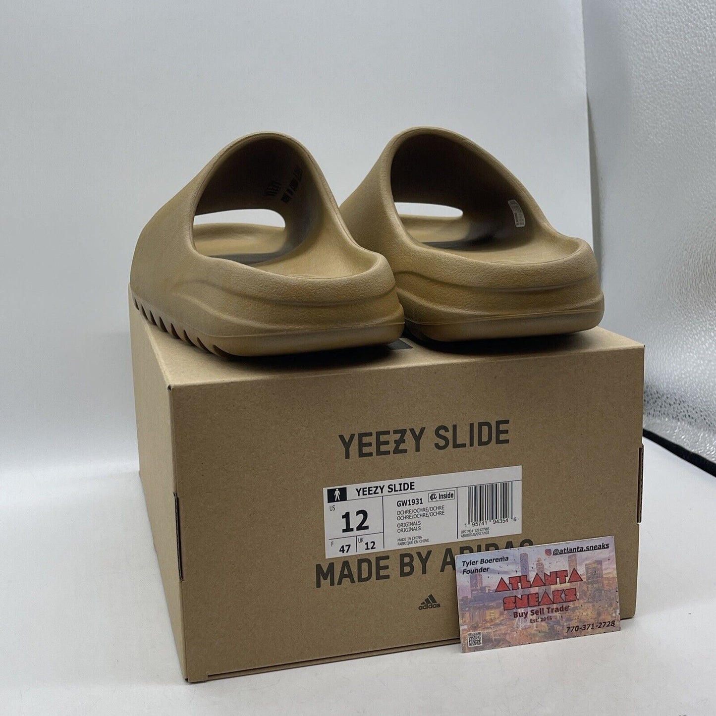 Size 12 - adidas Yeezy Slide 'Ochre' Brown Rubber (GW1931)