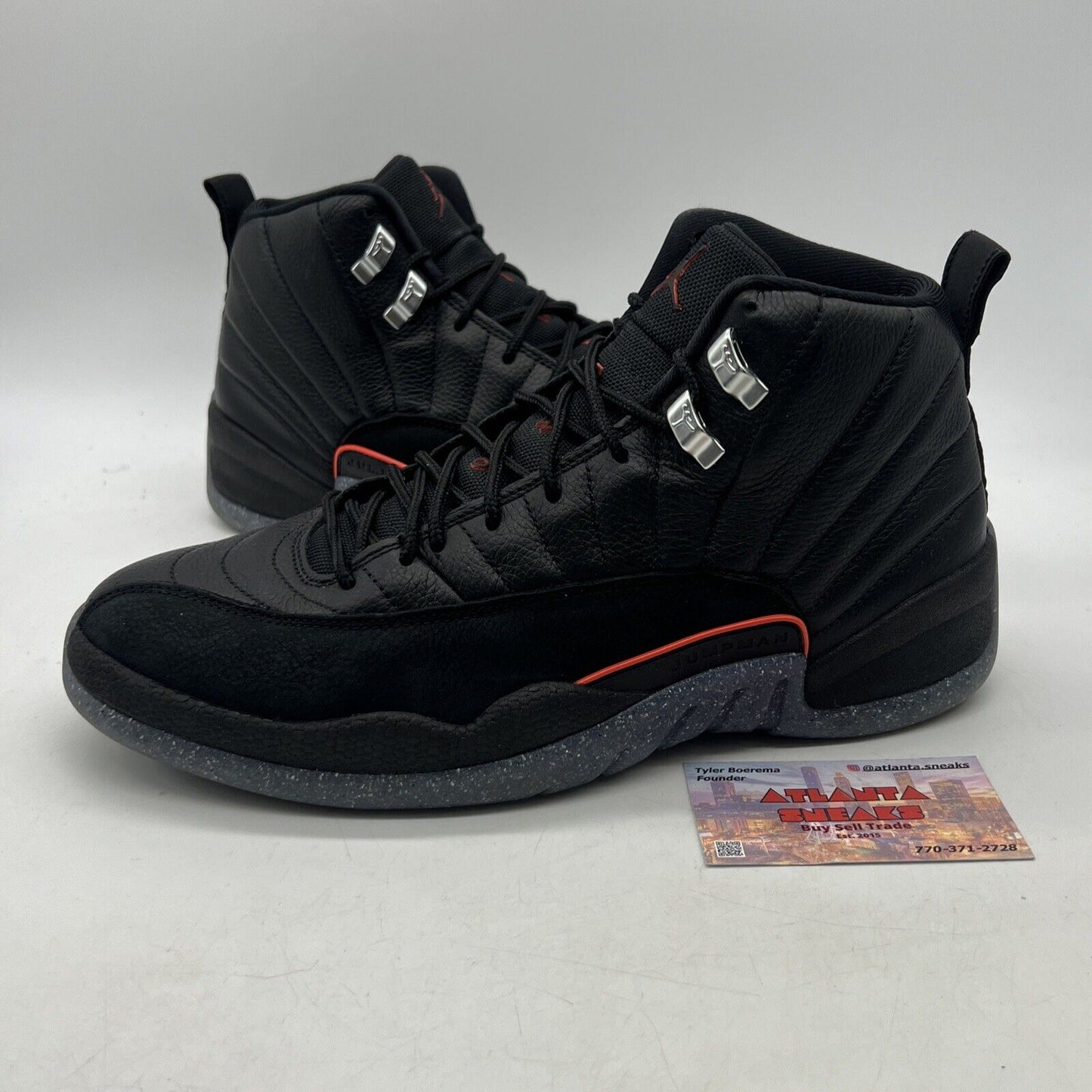 Size 9.5 - Air Jordan 12 Utility Grind Black Grey Suede Leather (DC1062-006)