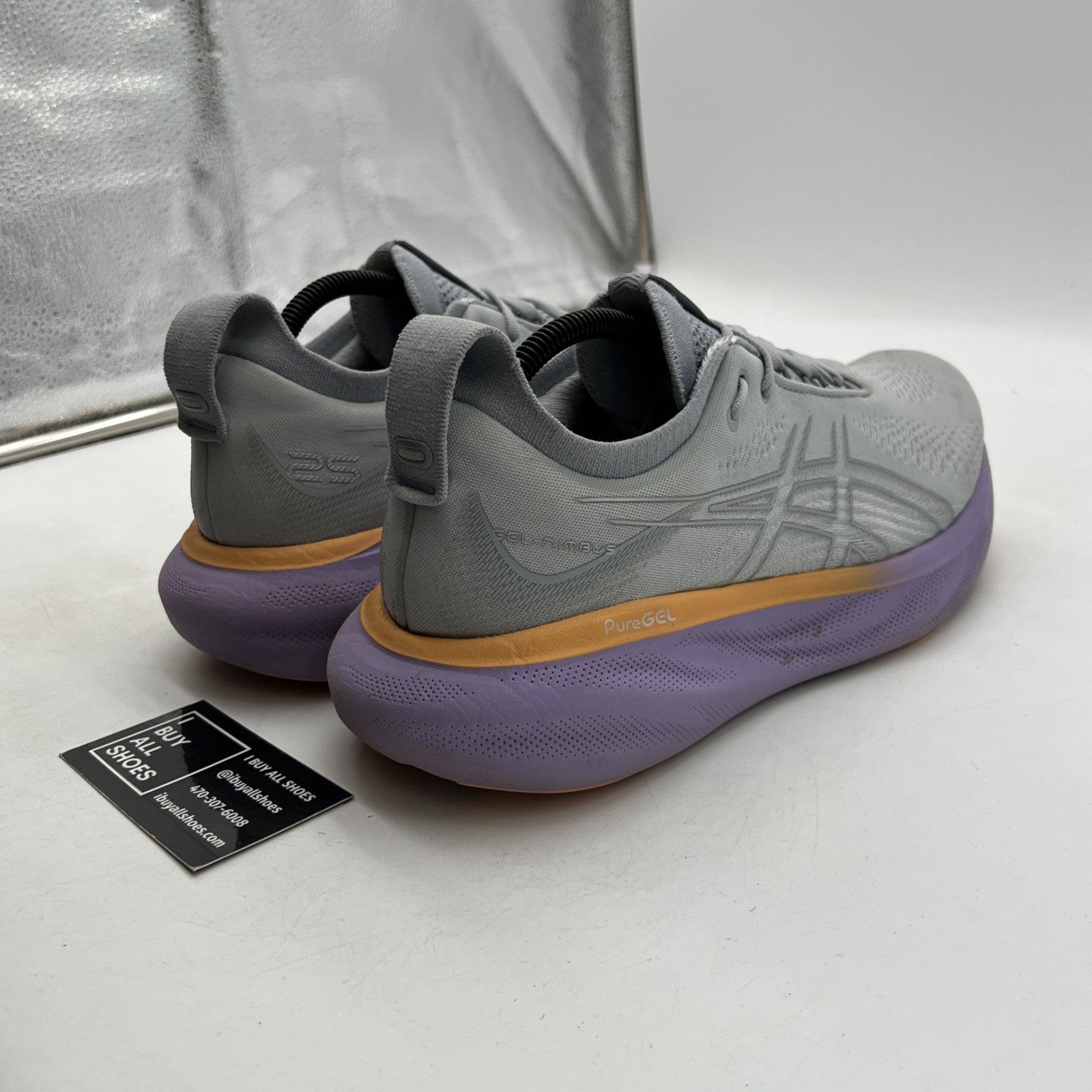 Size 11W - Asics Women's Gel-Nimbus 25 Piedmont Grey/Pure Silver (1012B356)