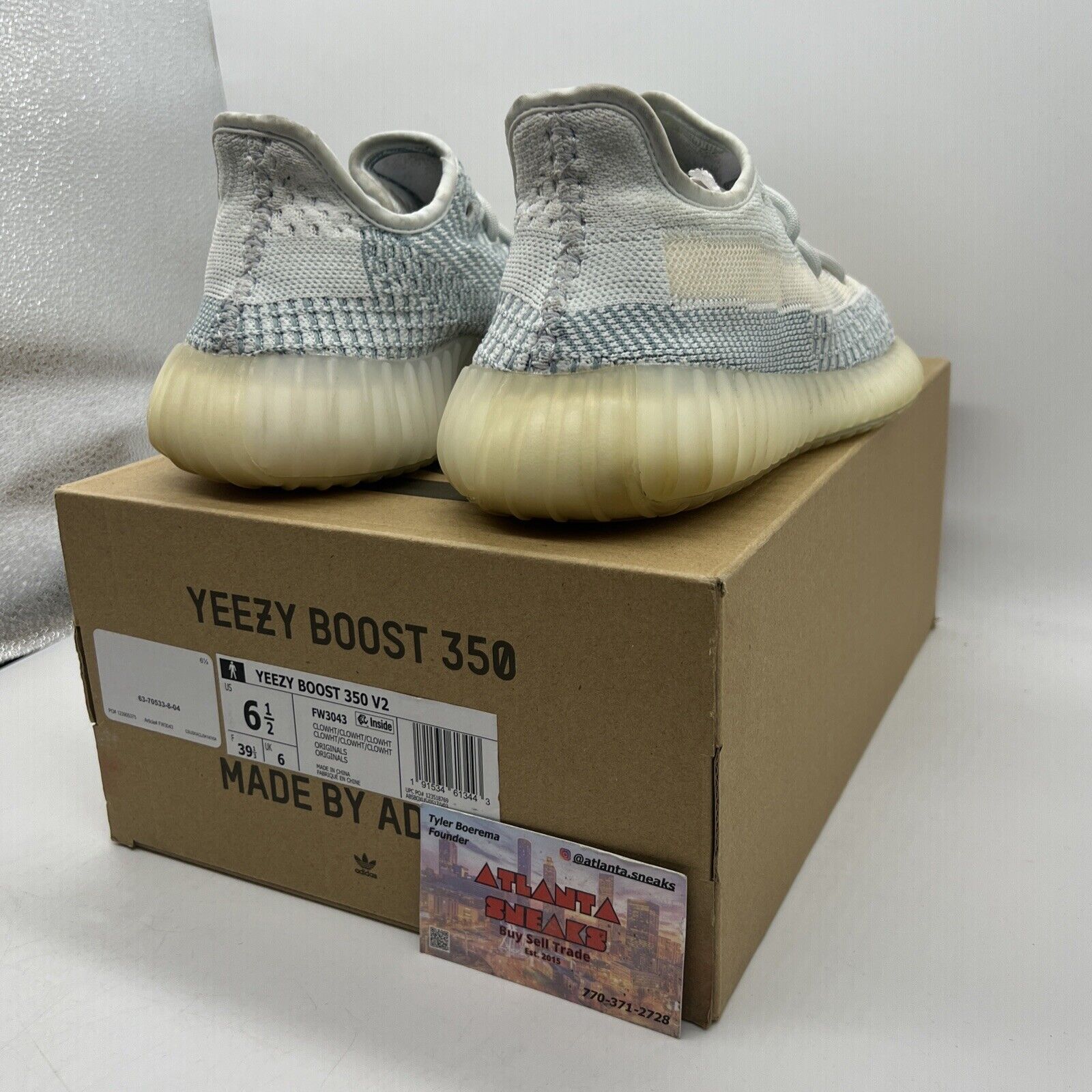 Size 6.5 - adidas Yeezy Boost 350 V2 Cloud White Non-Reflective (FW3043)