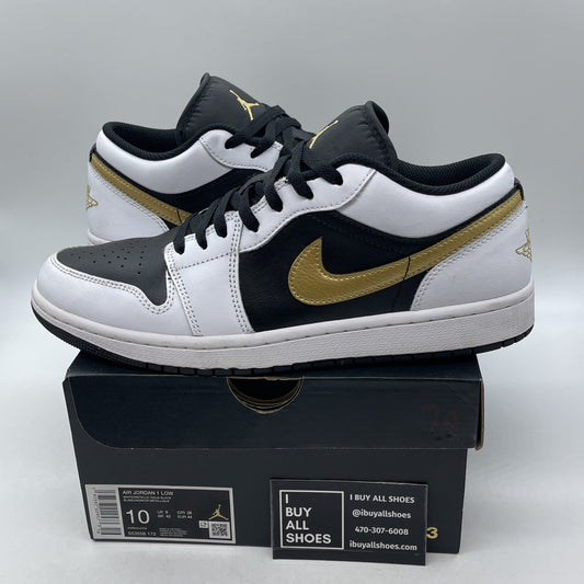 Size 10 - Air Jordan 1 Low Gold Swoosh (553558-172)