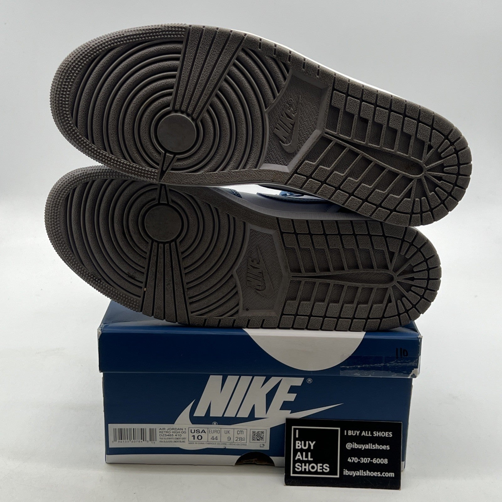 Size 10 - Air Jordan 1 Retro OG High True Blue (DZ5485-410)
