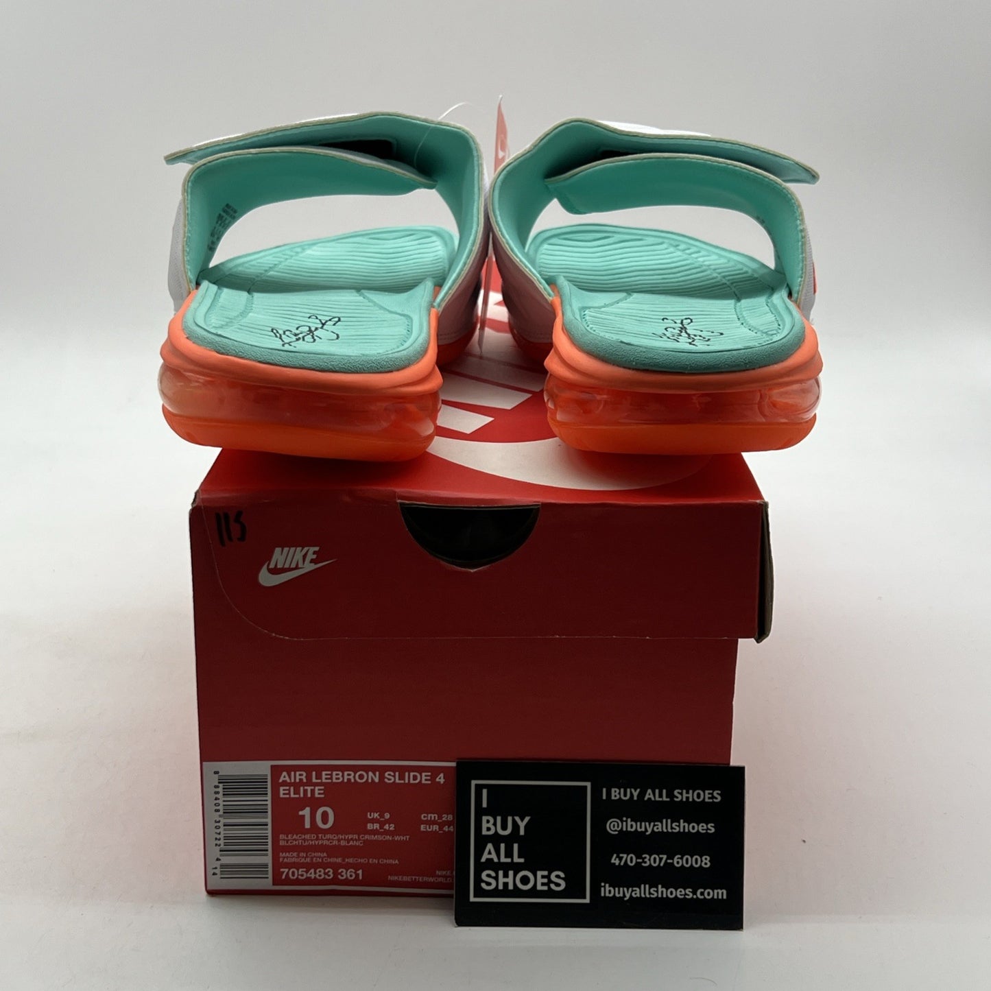 Size 10 - Nike Air Lebron Slide 4 Elite (705483-361)