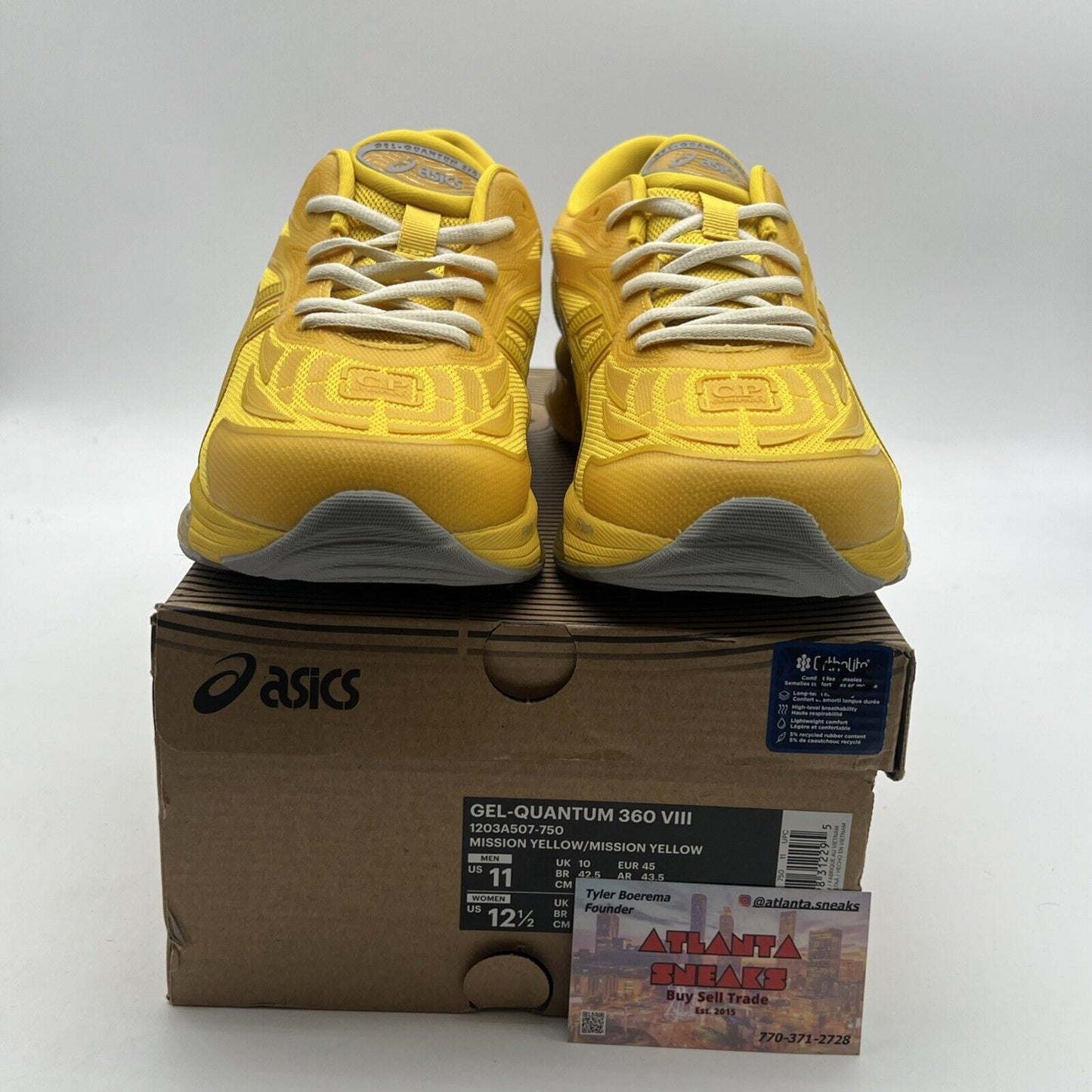 Size 11 - ASICS X CP COMPANY Gel-Quantum 360 VIII Yellow (1203A507-750)