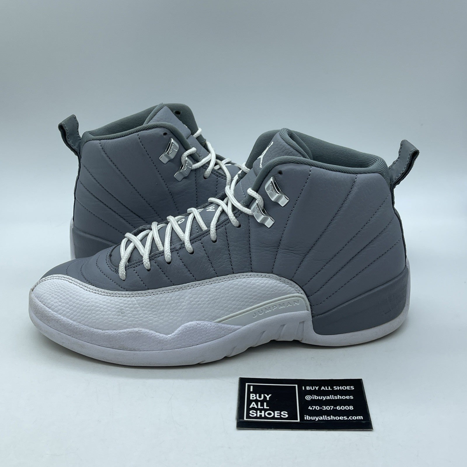 Size 11 - Jordan 12 Stealth 2022 Grey White Silver Leather (CT8013-015