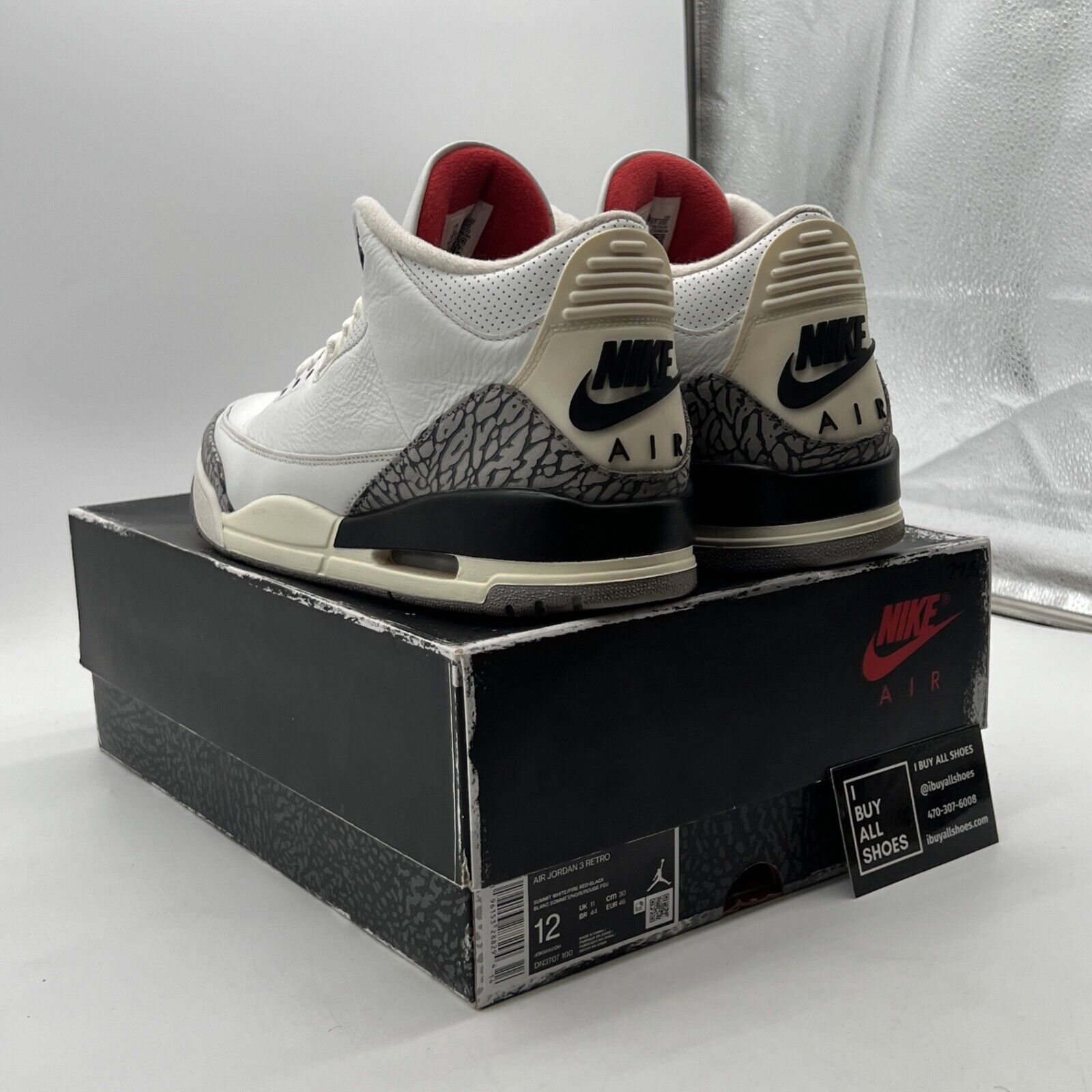Size 12 - Air Jordan 3 Retro Mid White Cement Reimagined (DN3707-100)