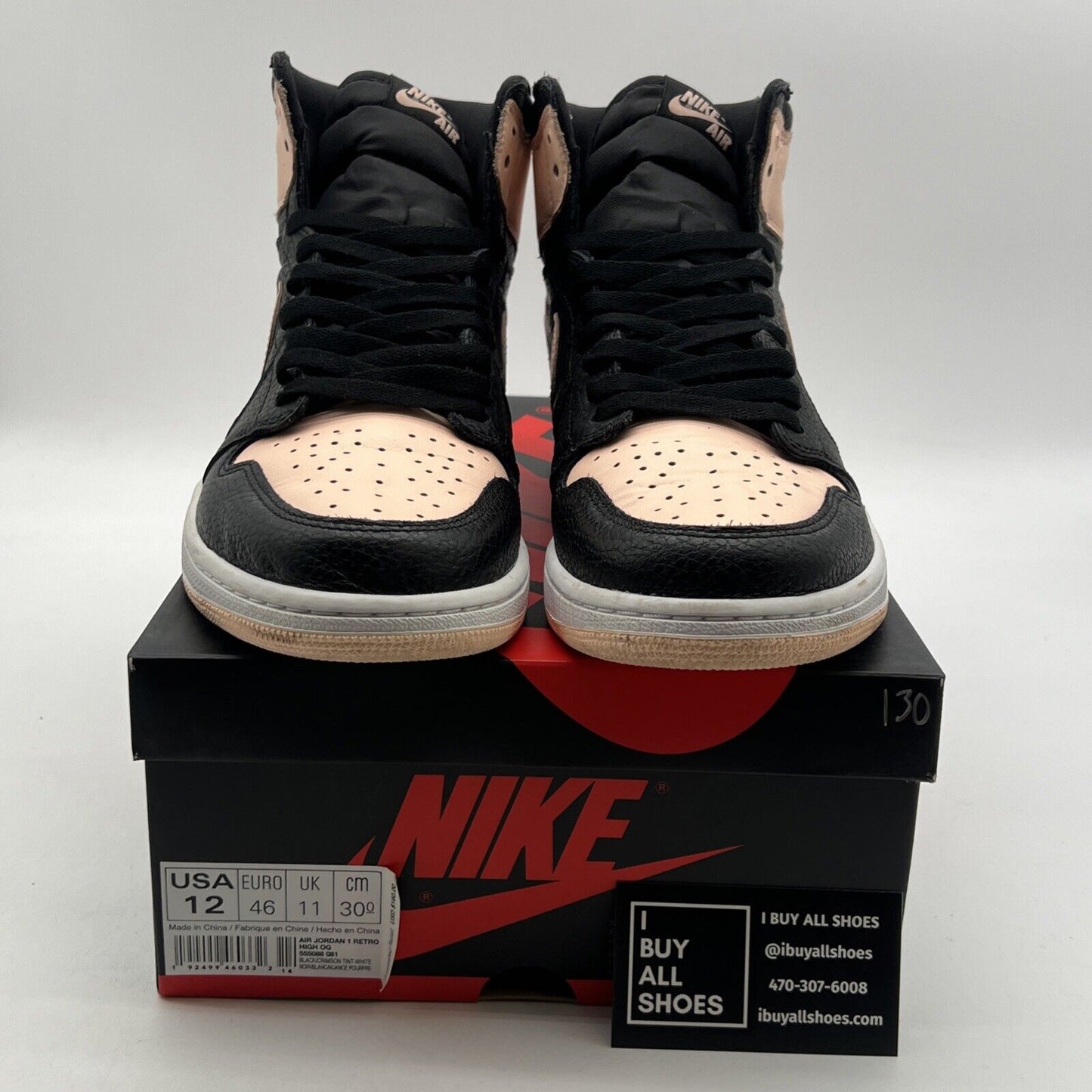 Size 12 - Air Jordan 1 Retro OG High Crimson Tint (555088-081)