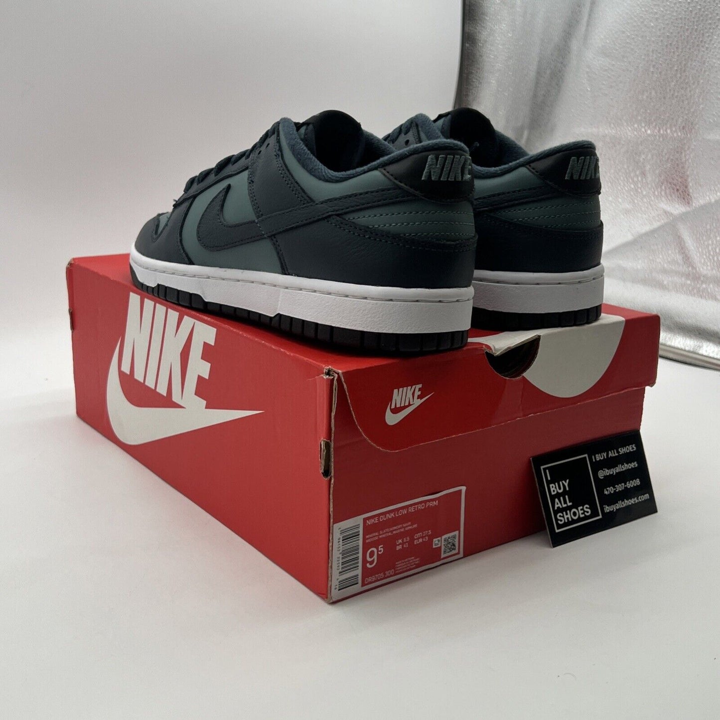 Size 9.5 - Nike Dunk Low Armory Navy/Black/Mineral State/White (DR9705-300)