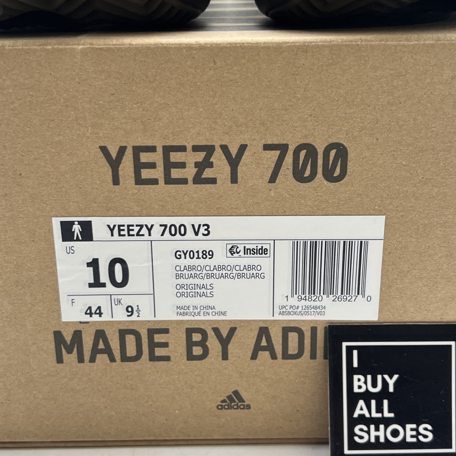Size 10 - adidas Yeezy 700 V3 Clay Brown (GY0189)