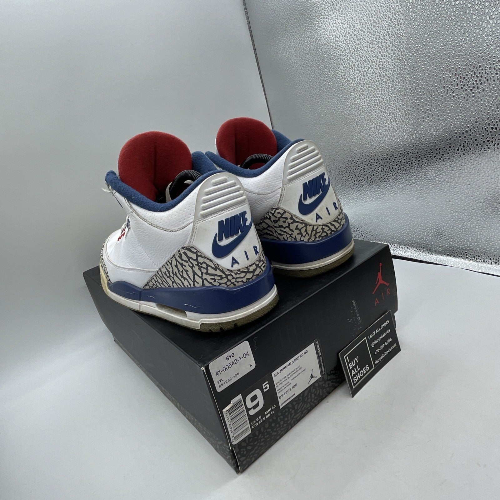 Size 9.5 - Air Jordan 3 Retro OG Mid True Blue (854262-106)