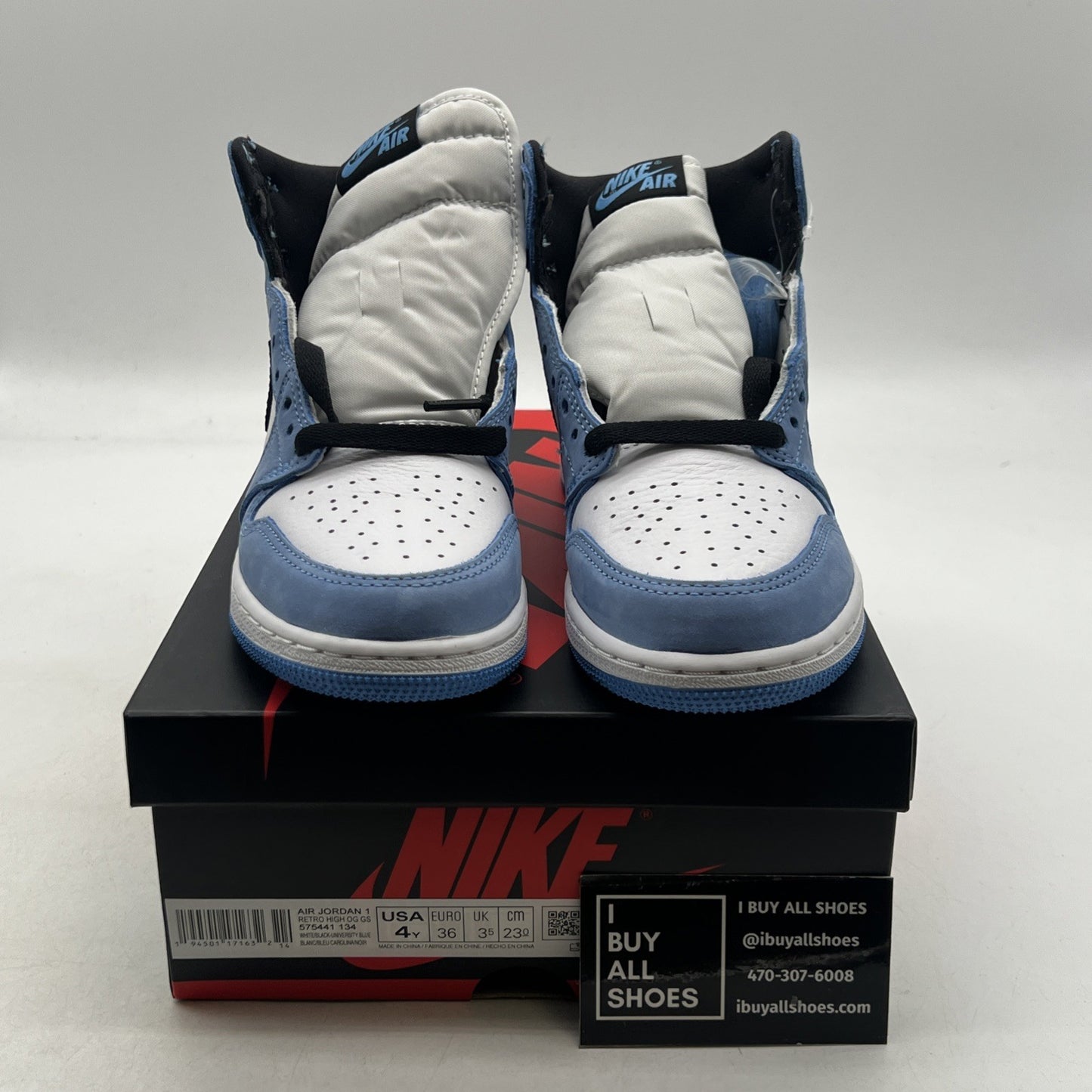 Size 4 - Air Jordan 1 Retro OG High University Blue (575441-134)