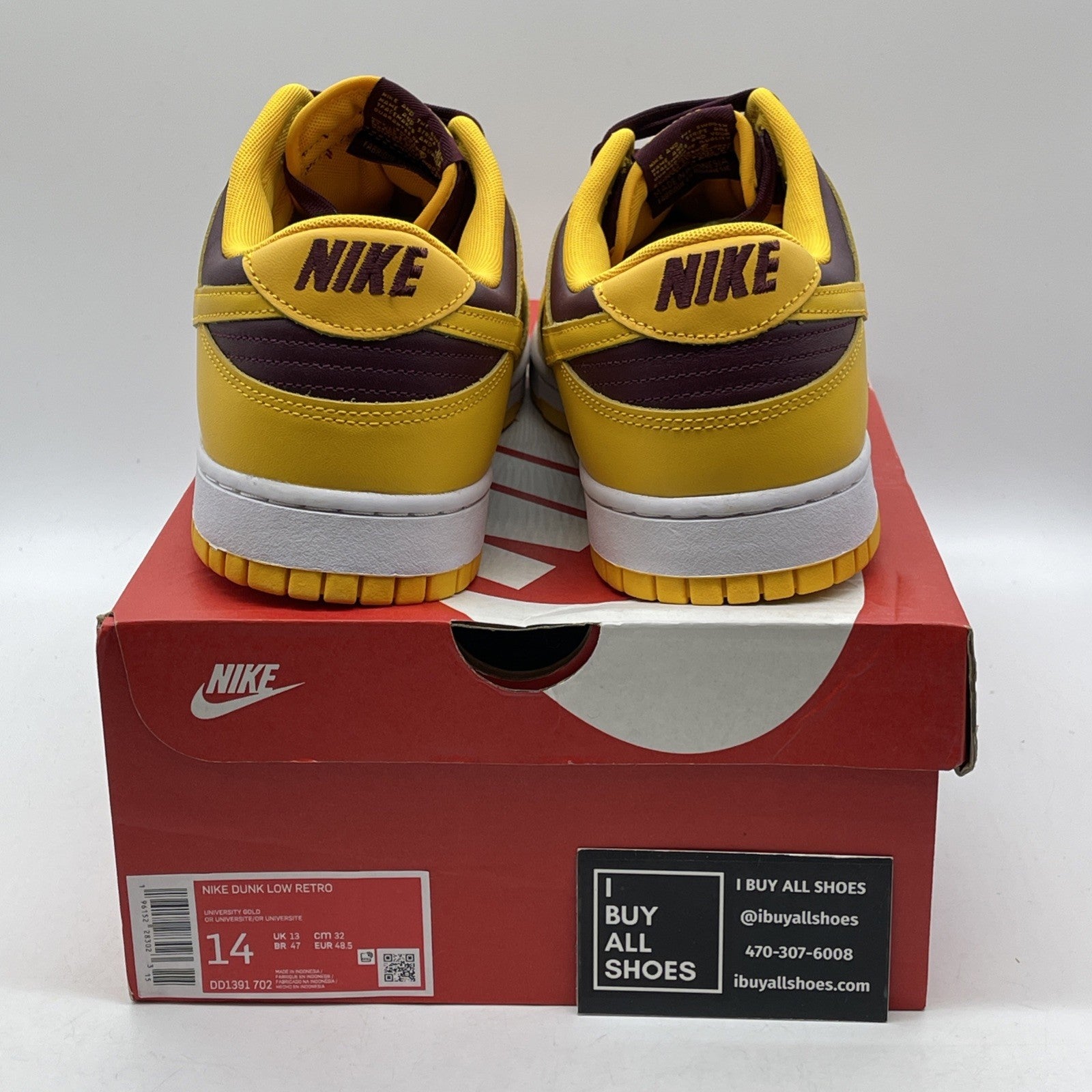 Size 14 - Nike Dunk Low Retro Arizona State Sun Devils Yellow (DD1391-702)