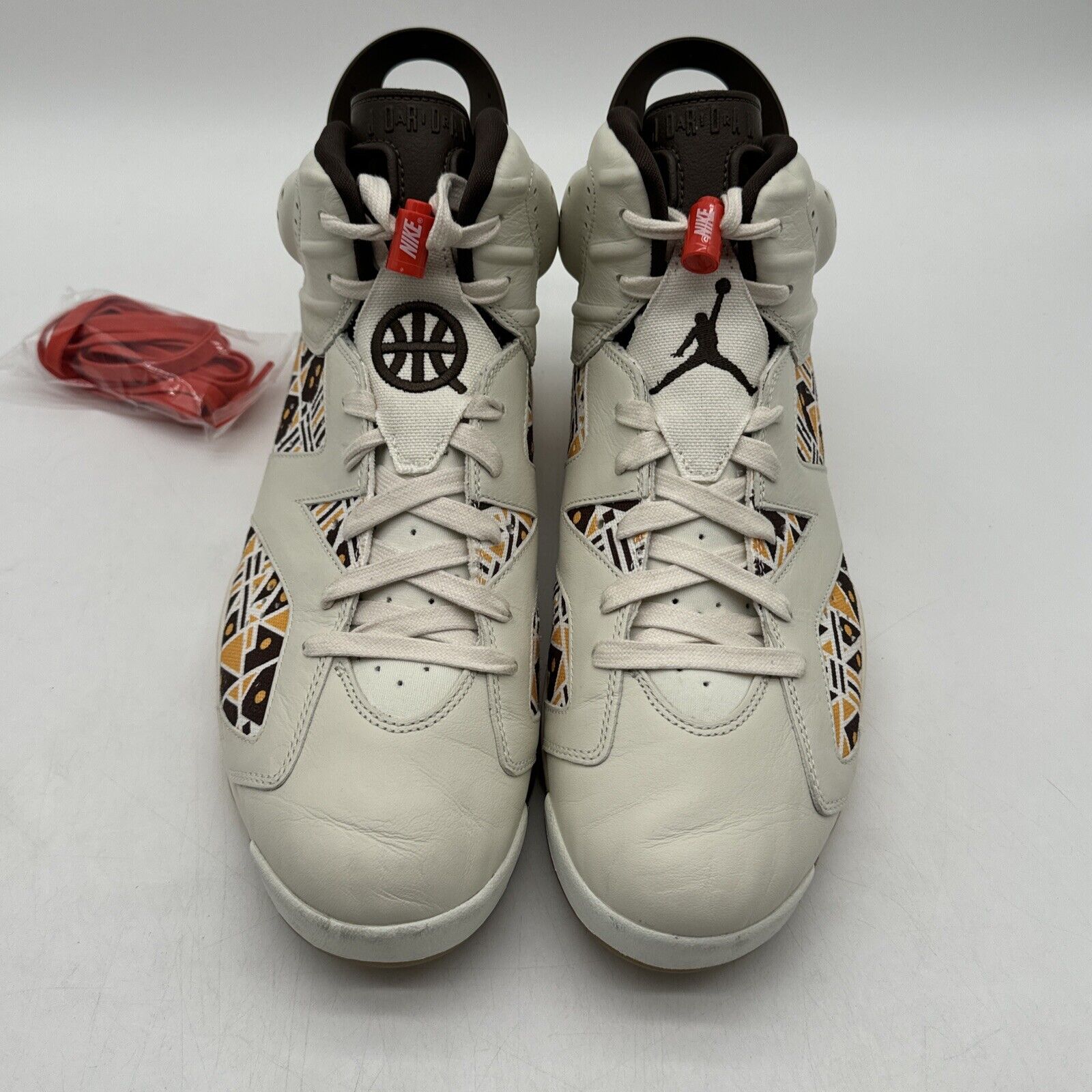 Size 13 - Air Jordan 6 Retro Quai 54 - Sail Gum Cream Leather Yellow Brown Accen