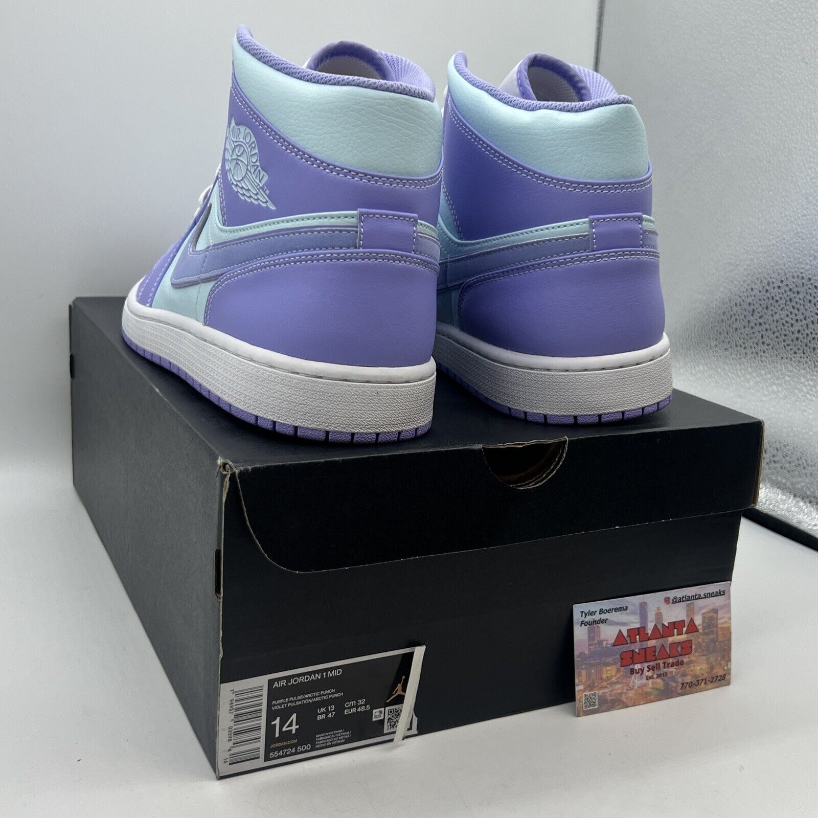 Size 14 - Jordan 1 Mid Purple Brand New Og All