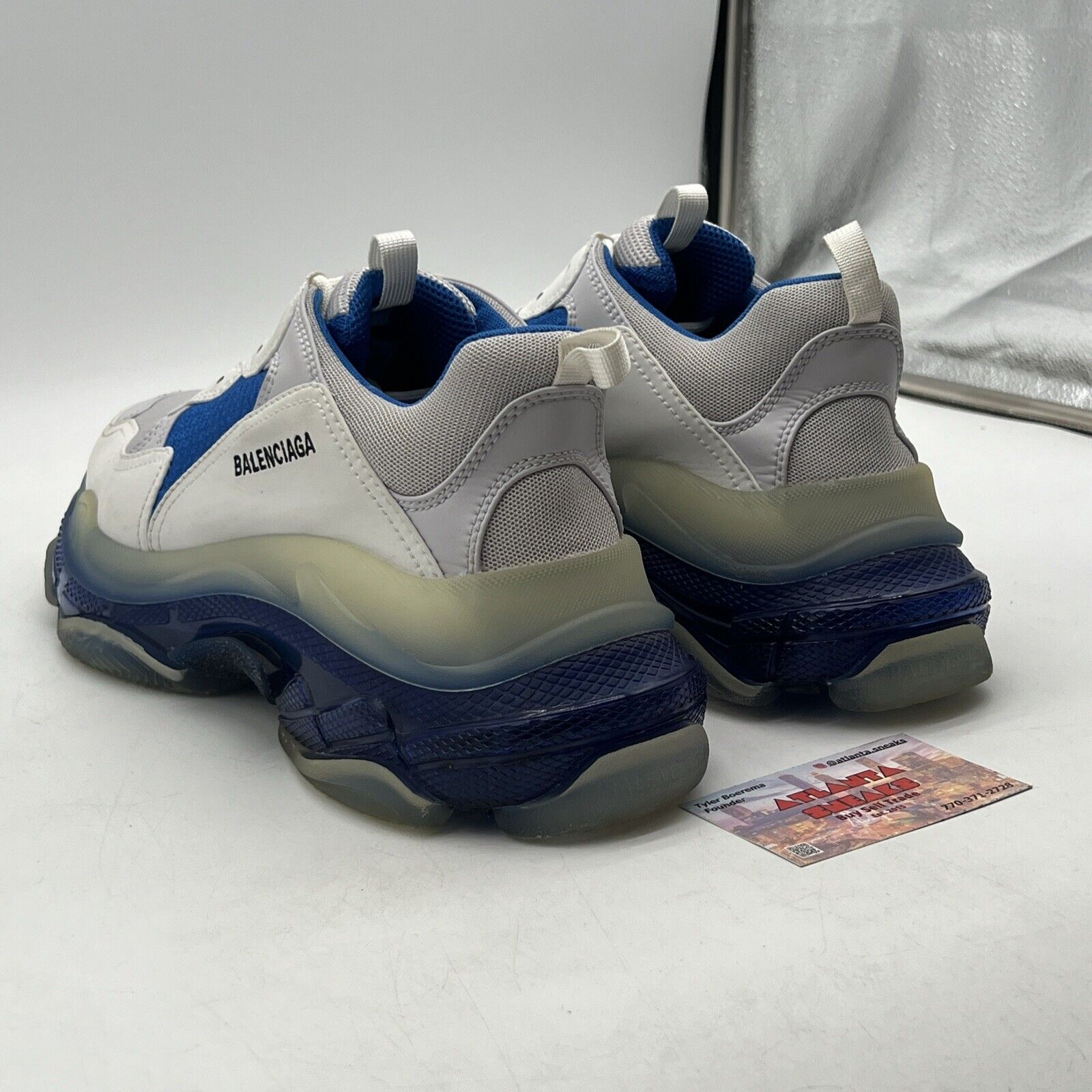Size 10W - Balenciaga Triple S Blue White (544351-W09ON-9169)