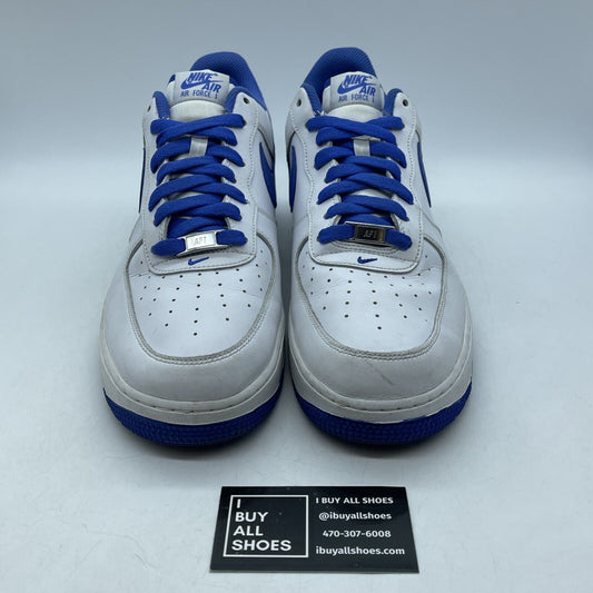 Size 12 - Nike Air Force 1 '07 White Medium Blue White Leather (DH7561-104)
