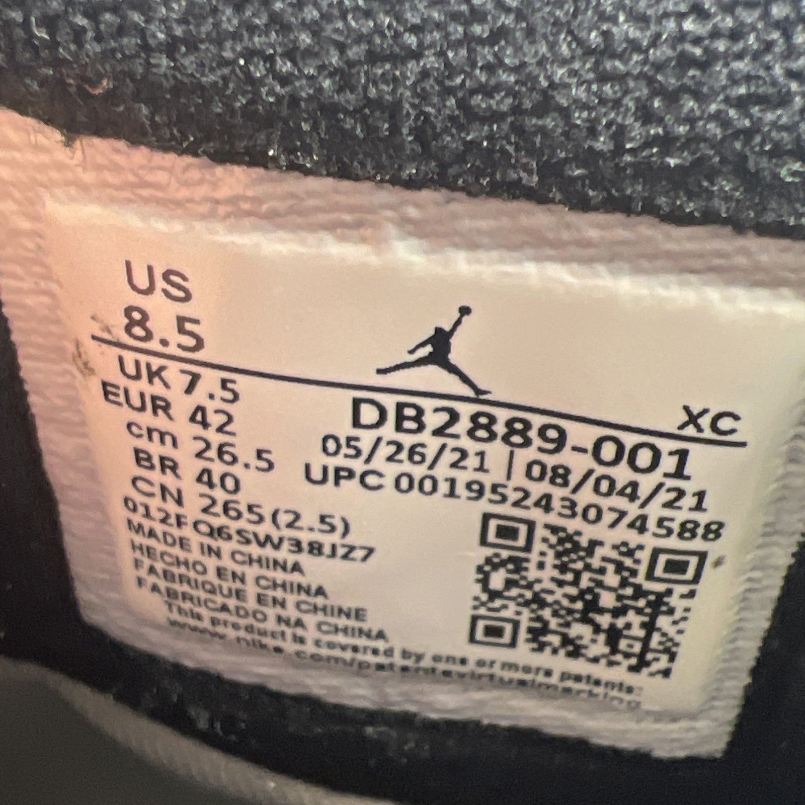 Size 8.5 - Air Jordan 1 Element GORE-TEX High Black Particle Grey (DB2889-001)