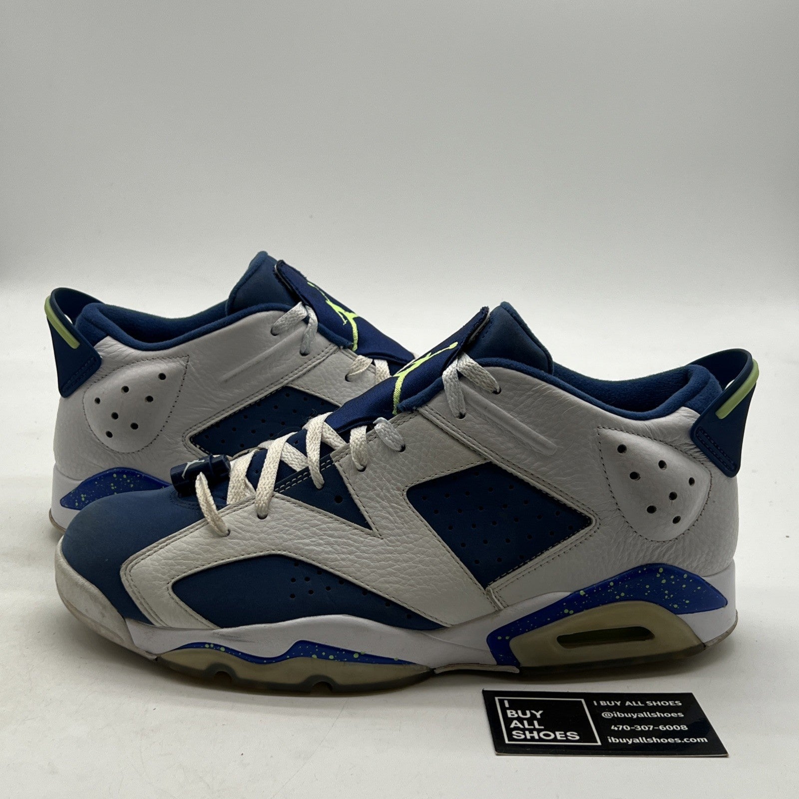 Size 11.5 - Air Jordan 6 Low Ghost Green (304401-106)