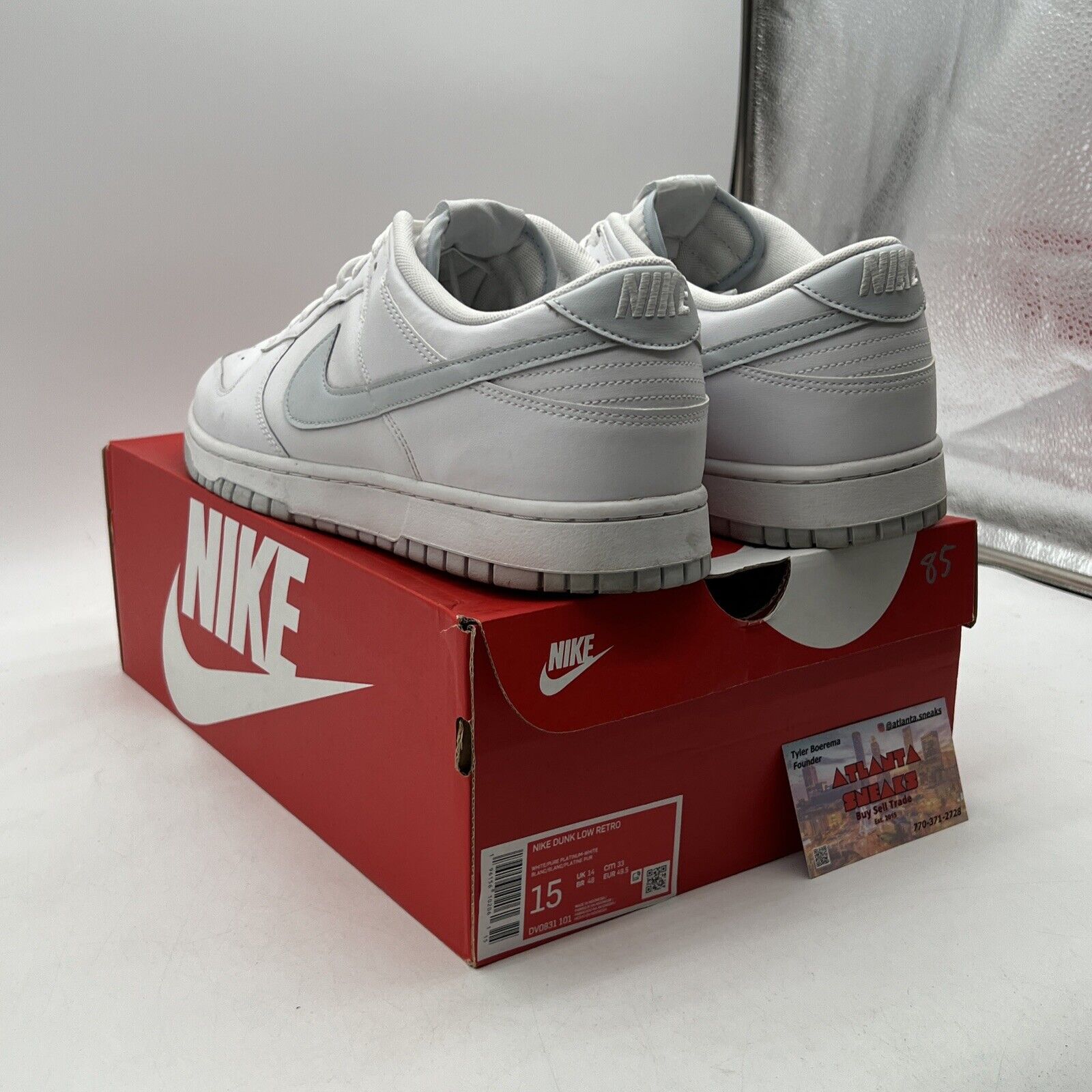 Size 15 - Nike Dunk Low Pure Platinum (DV0831-101)