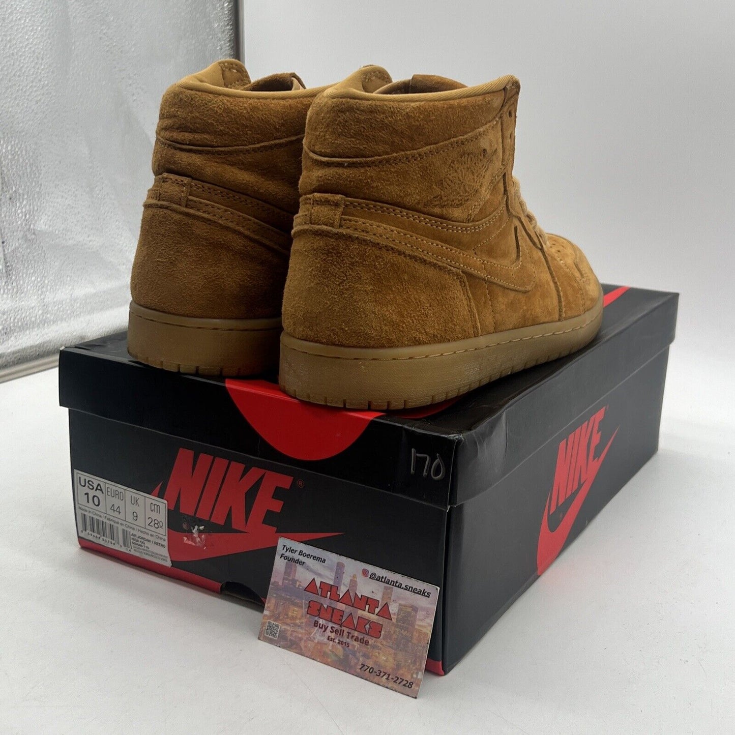 Size 10 - Air Jordan 1 Retro OG High Wheat Suede (555088-710)