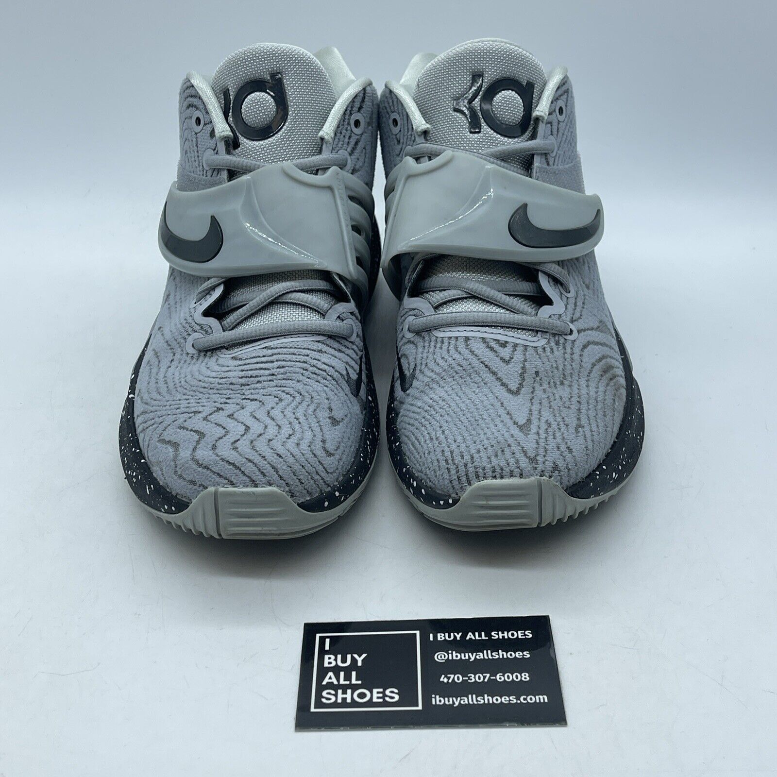 Size 8 - Nike KD 14 TB Wolf Grey Black White Suede (DA7850-002)