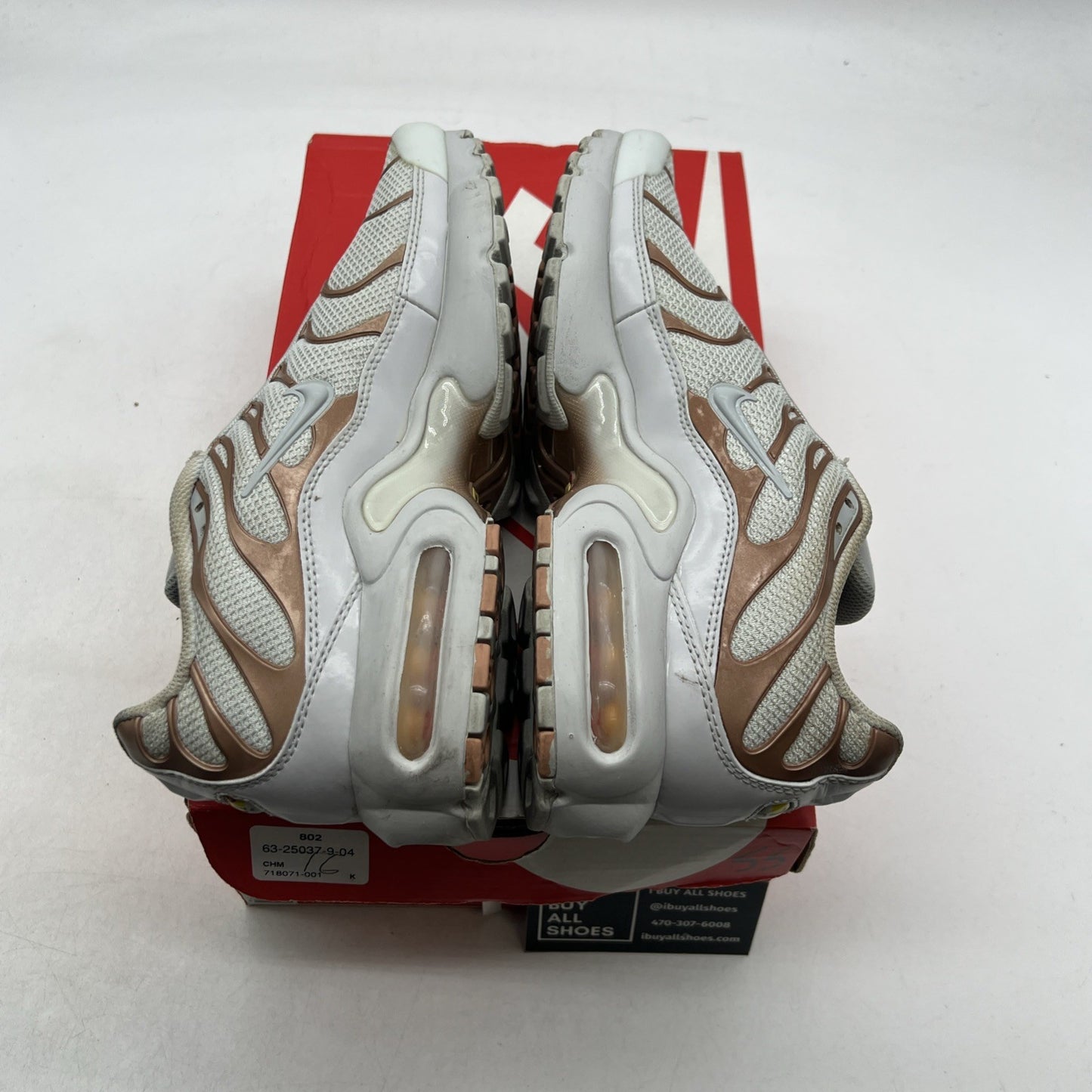 Size 6.5Y - Nike Air Max Plus TN Shoes Sneaker W White Platinum (718071-001)