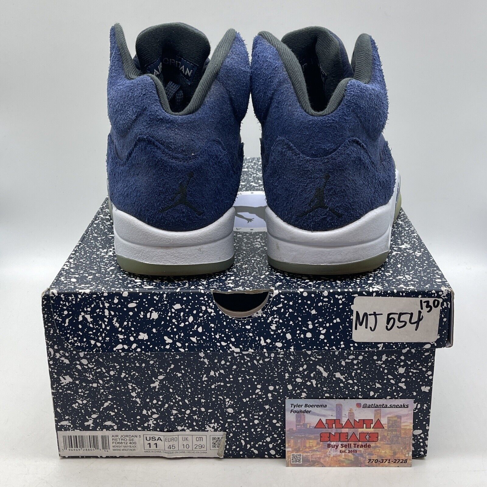 Size 11 - Air Jordan 5 Retro SE Midnight Navy White Black Suede (FD6812-400)