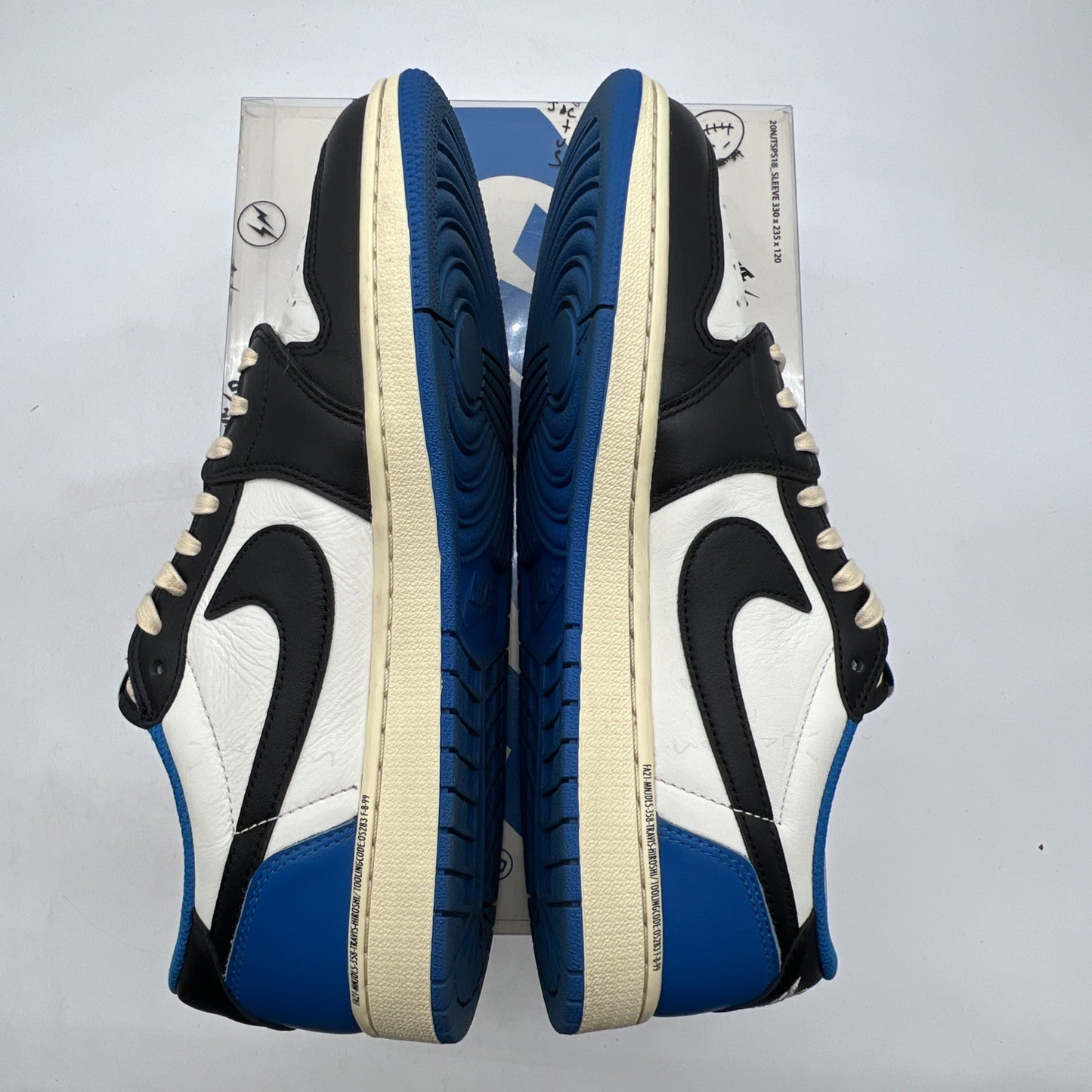 Size 11.5 - Jordan 1 Retro x Fragment DesignXTravis Scott Low Blue (DM7866-140)