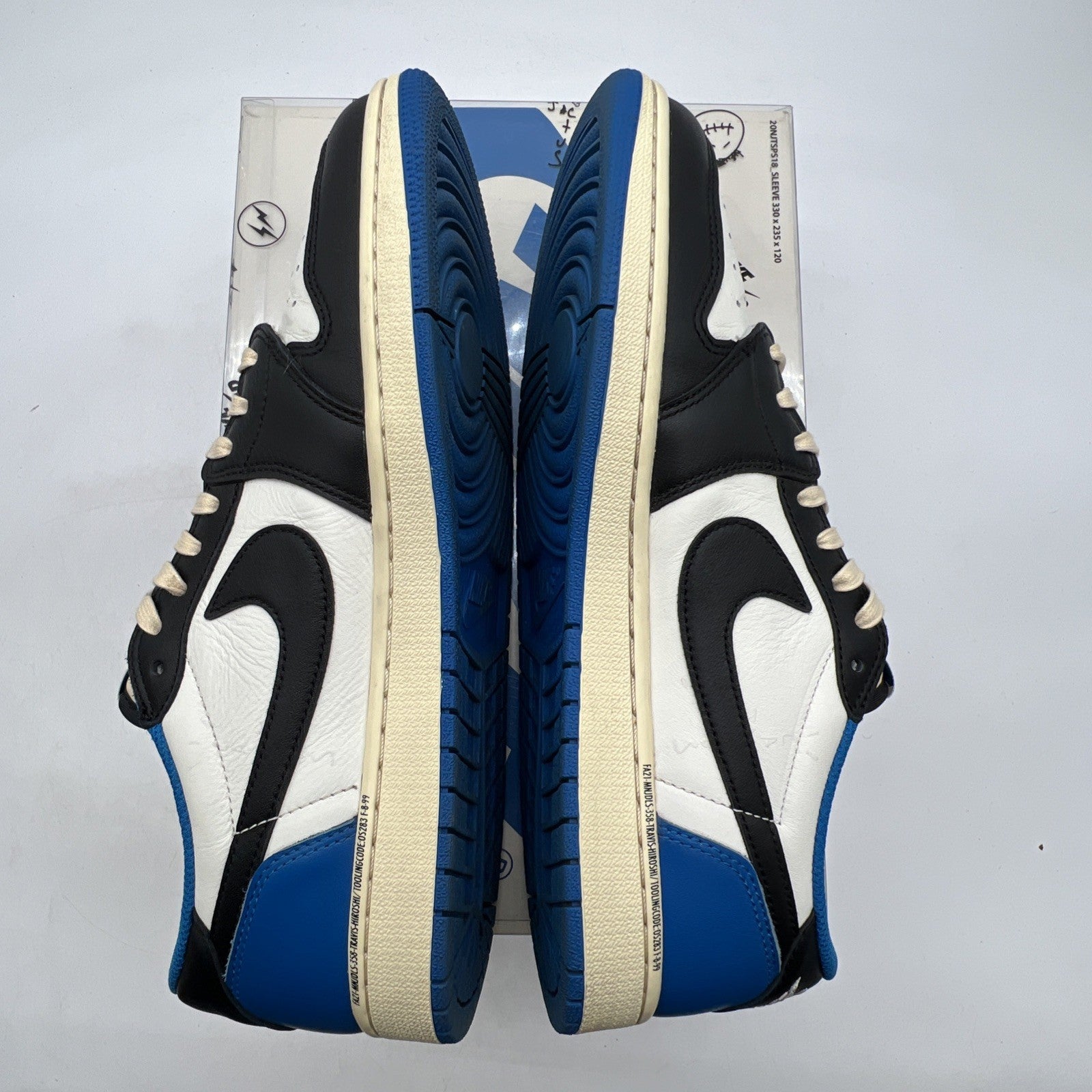 Size 11.5 - Jordan 1 Retro x Fragment DesignXTravis Scott Low Blue (DM7866-140)