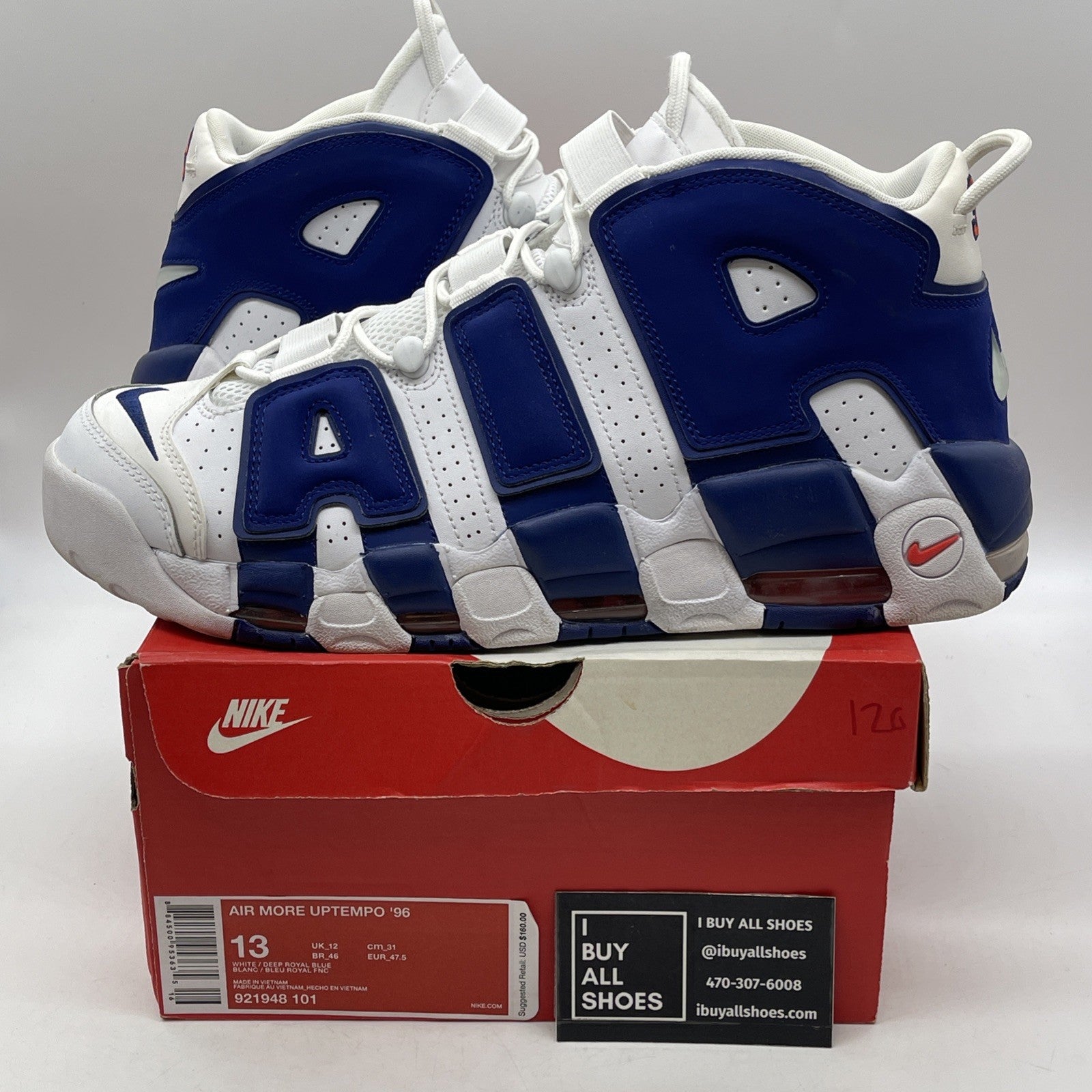 Size 13 - Nike Air More Uptempo Knicks (921948-101)