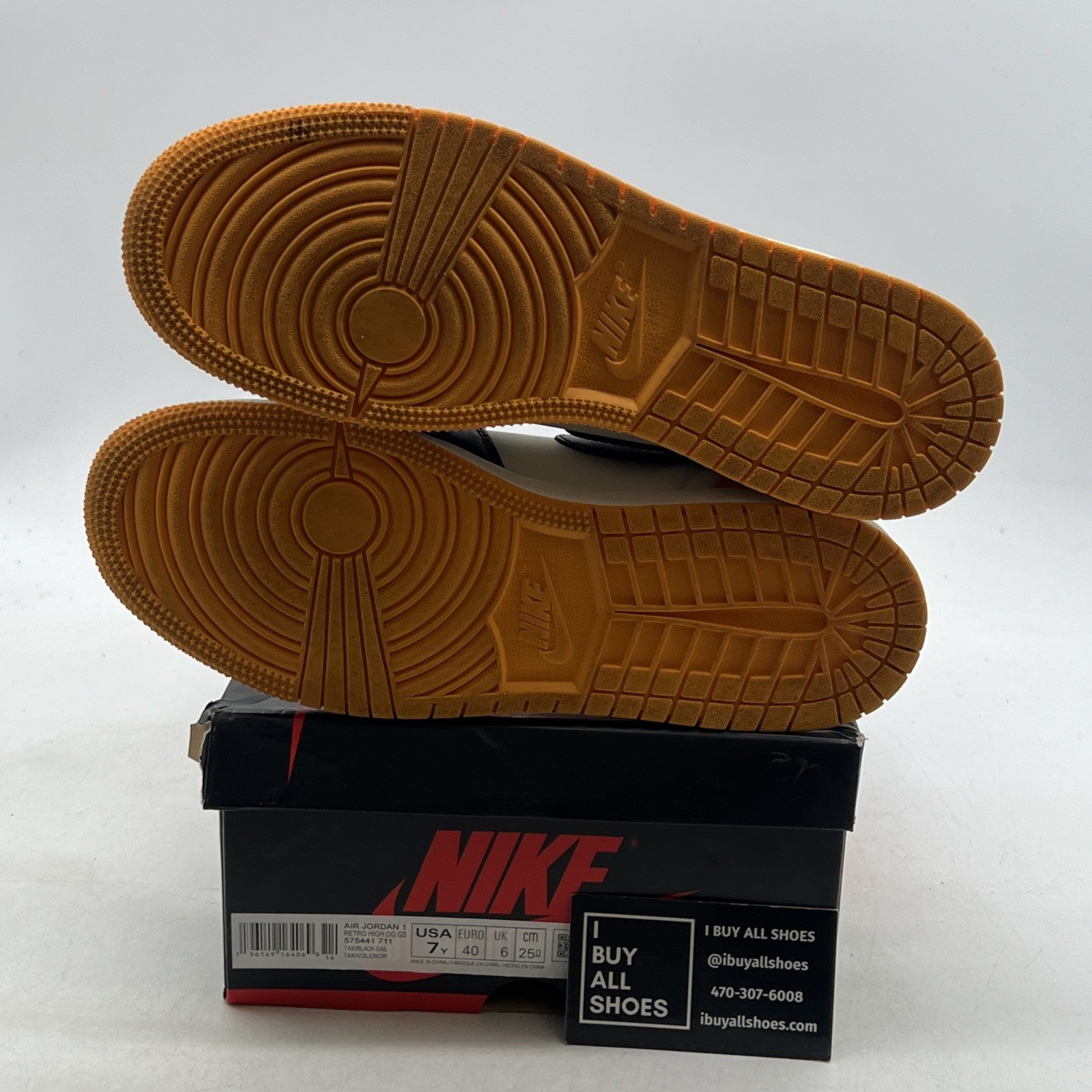Size 7 - Air Jordan 1 Retro OG High Yellow Toe (575441-711)