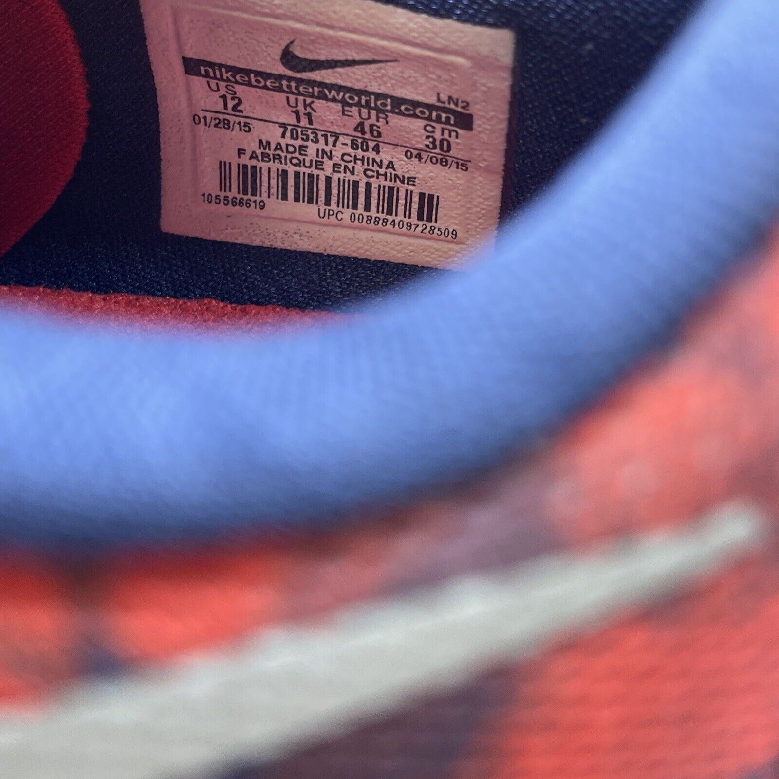 Size 12 - Nike Kobe 10 USA Silver Red Blue White Suede Leather (705317-604)