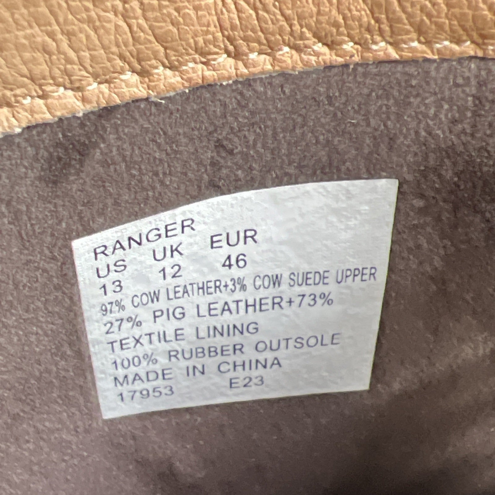 Size 13 - Polo Ralph Lauren Men's Ranger Boots – Tan