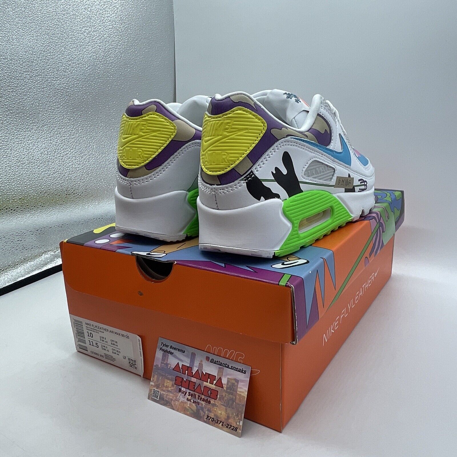 Size 10 - Nike Ruohan Wang x Air Max 90 Flyleather Multicolor (CZ3992-900)