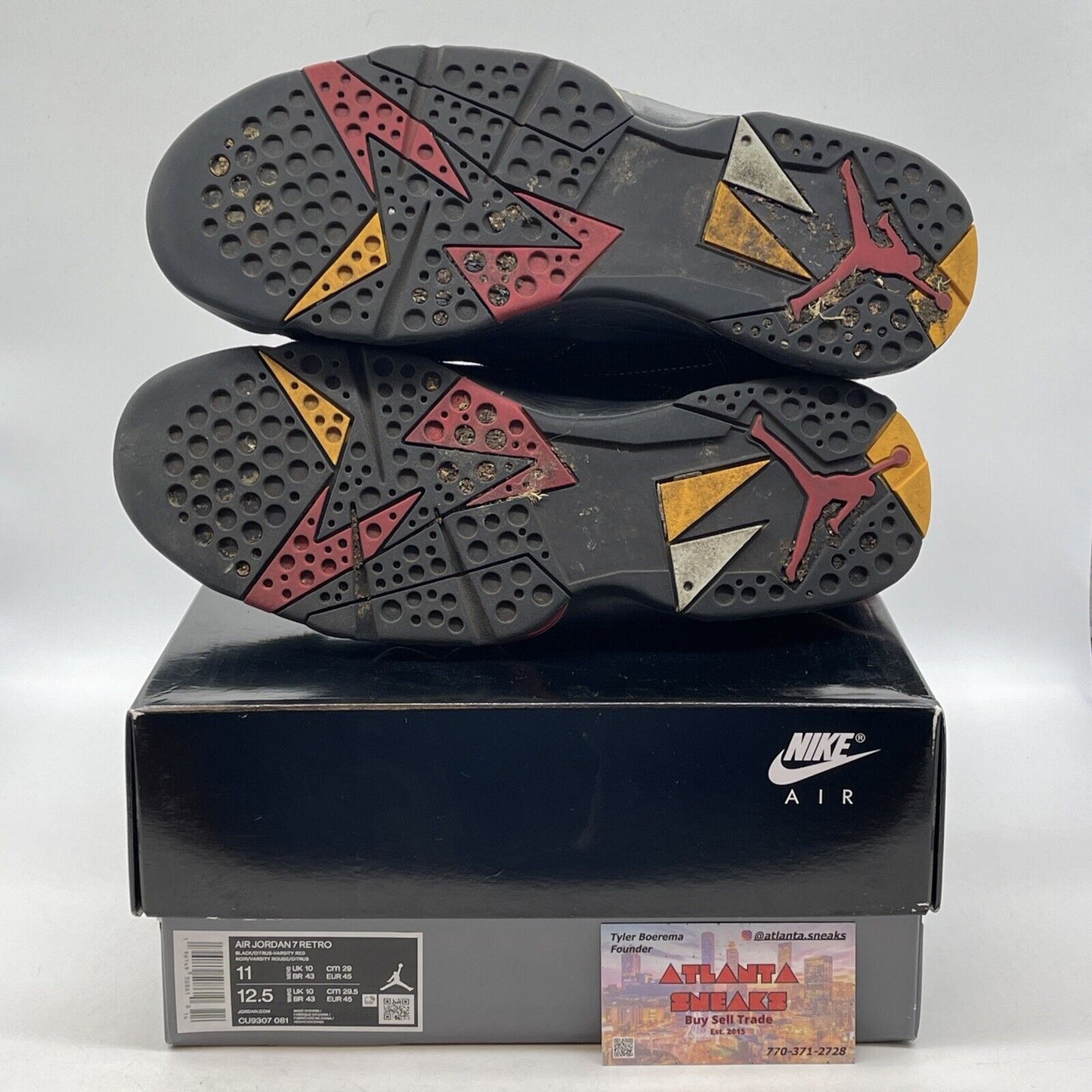 Size 11 - Jordan 7 Retro Citrus Black Orange Red Suede (CU9307-081)