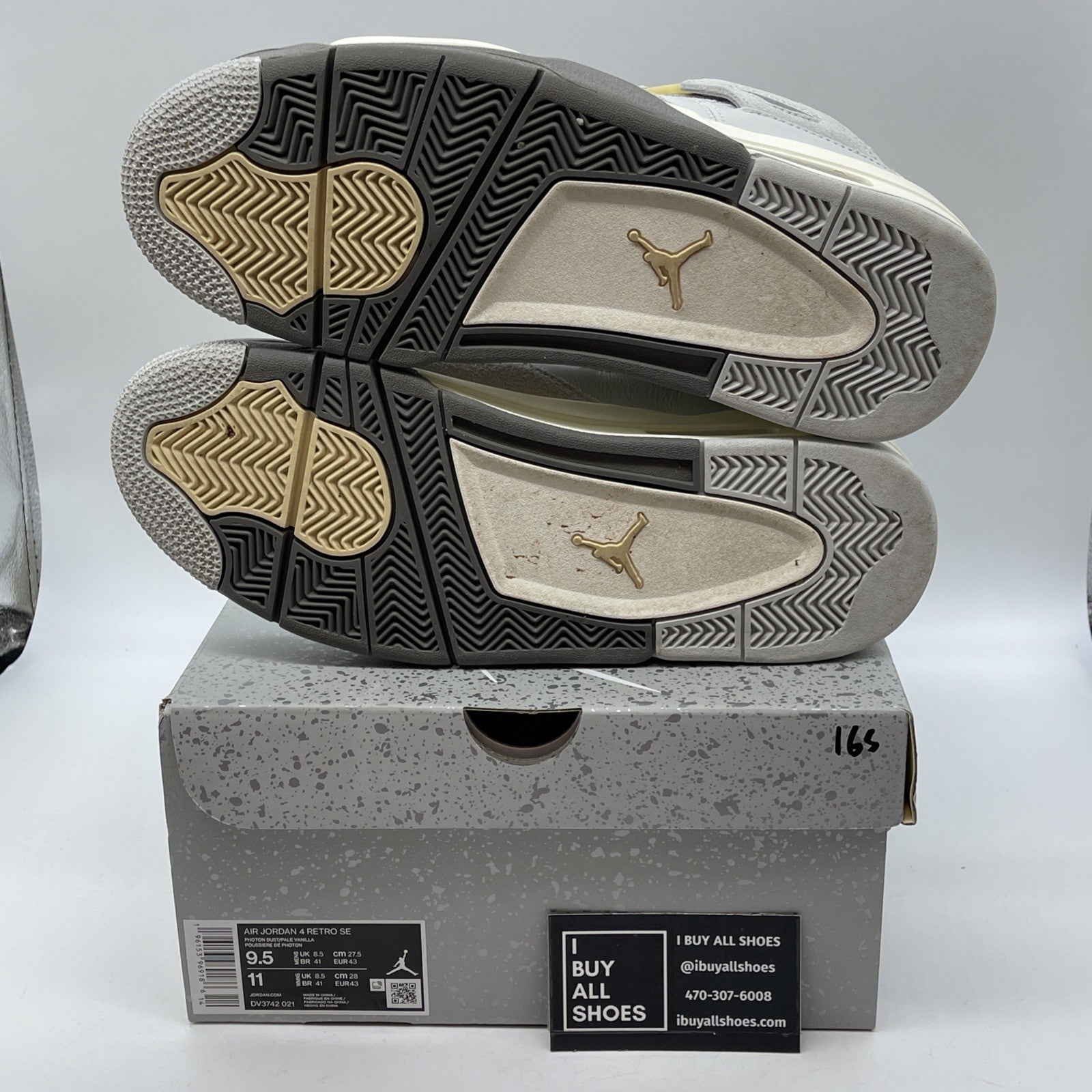 Size 9.5 - Jordan 4 Retro SE Low Craft Grey Suede Leather (DV3742-021)