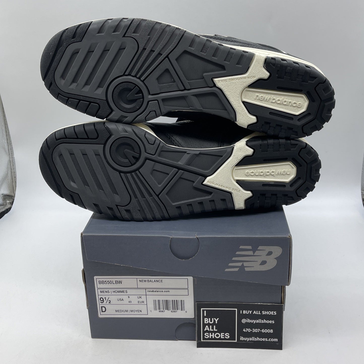 Size 9.5 - New Balance 550 Panda Black White Leather (BB550LBW)