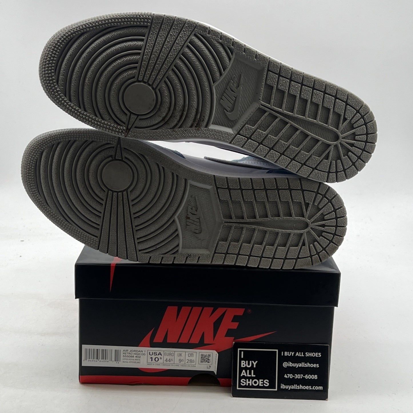 Size 10.5 - Air Jordan 1 Retro OG High Hyper Royal (555088-402)