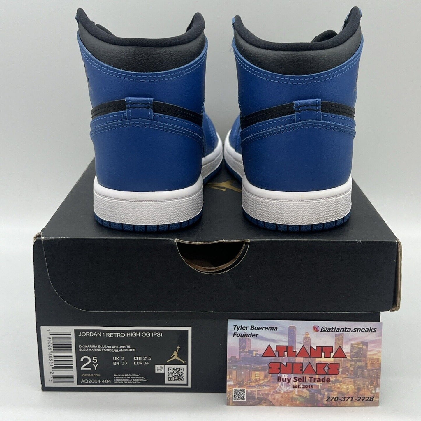 Size 3 - Jordan 1 Retro OG High Dark Marina Blue