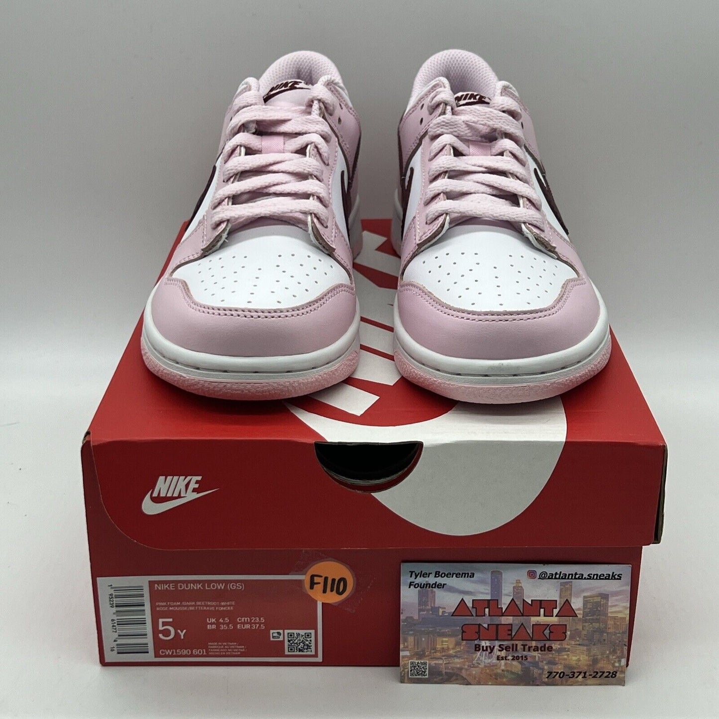 Size 5Y GS Dunk Low GS ‘Pink Foam’ Brand New Og All