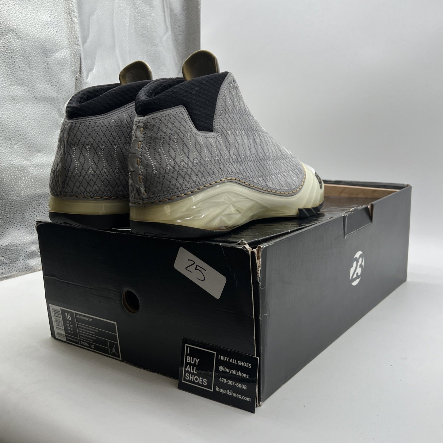 Size 16 - Air Jordan 23 OG White Stealth (318376-102)
