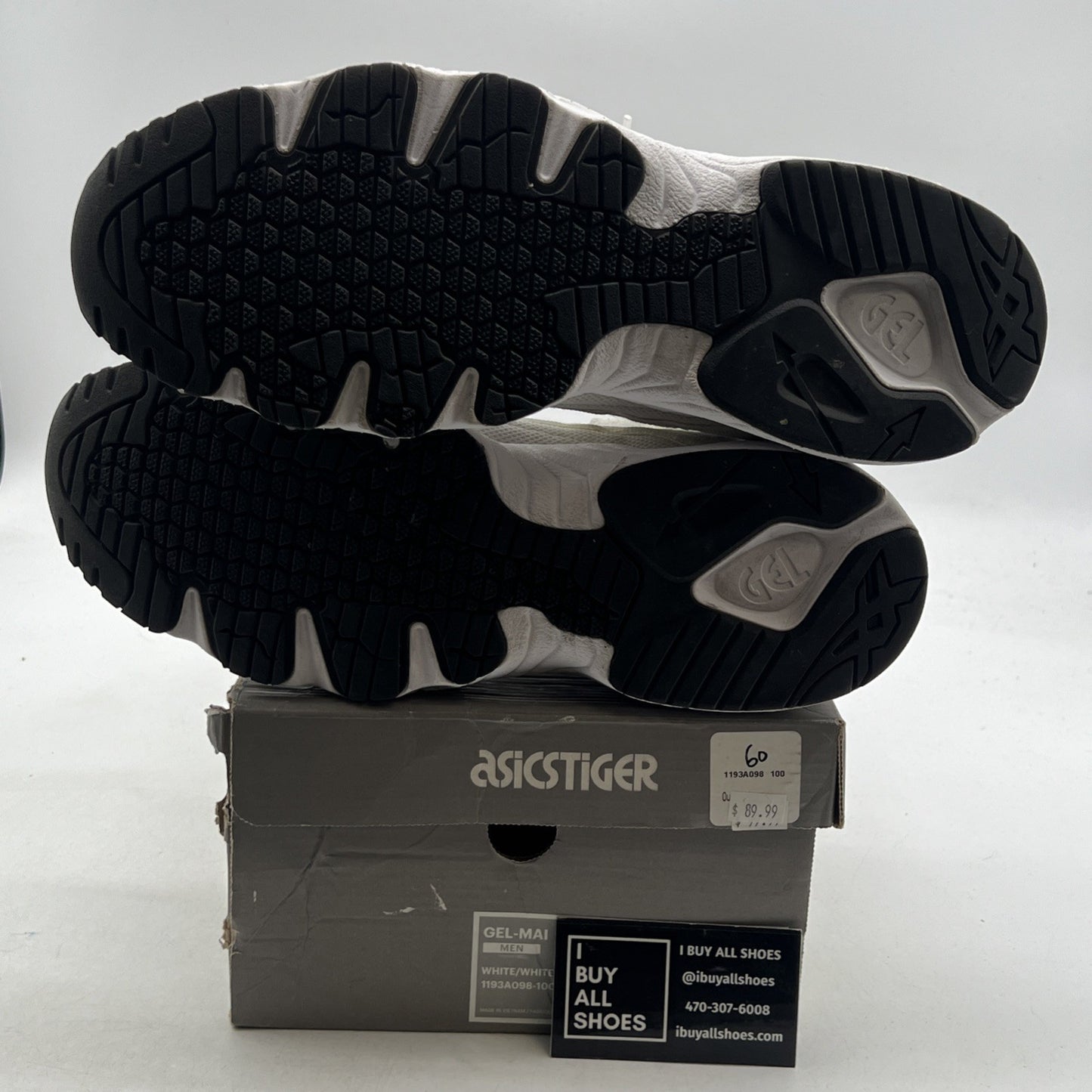 Size 12 - ASICS GEL MAI WHITE MEN SHOES (1193AO98-100)