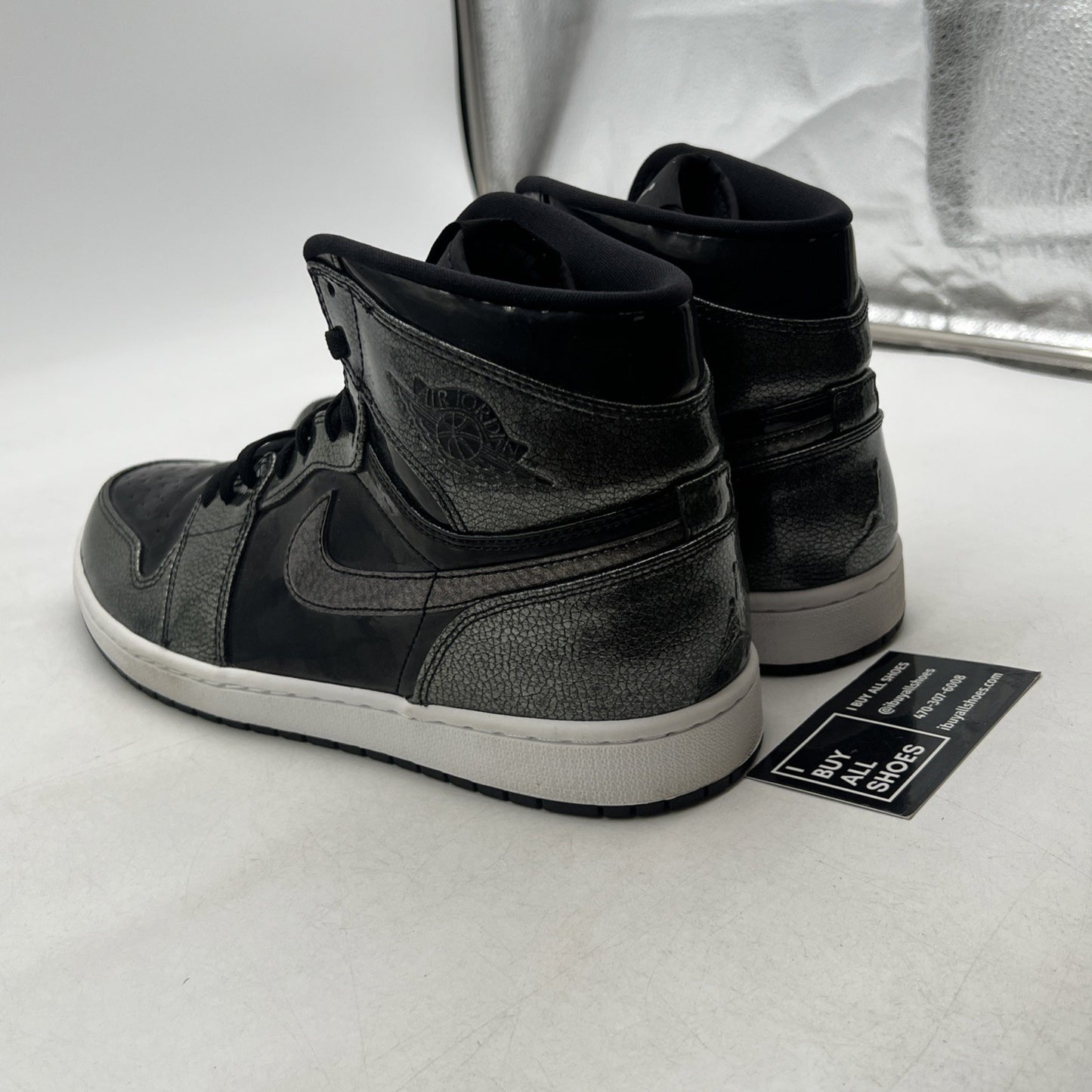 Size 11.5 - Air Jordan 1 Retro High Black Patent (332550-017)
