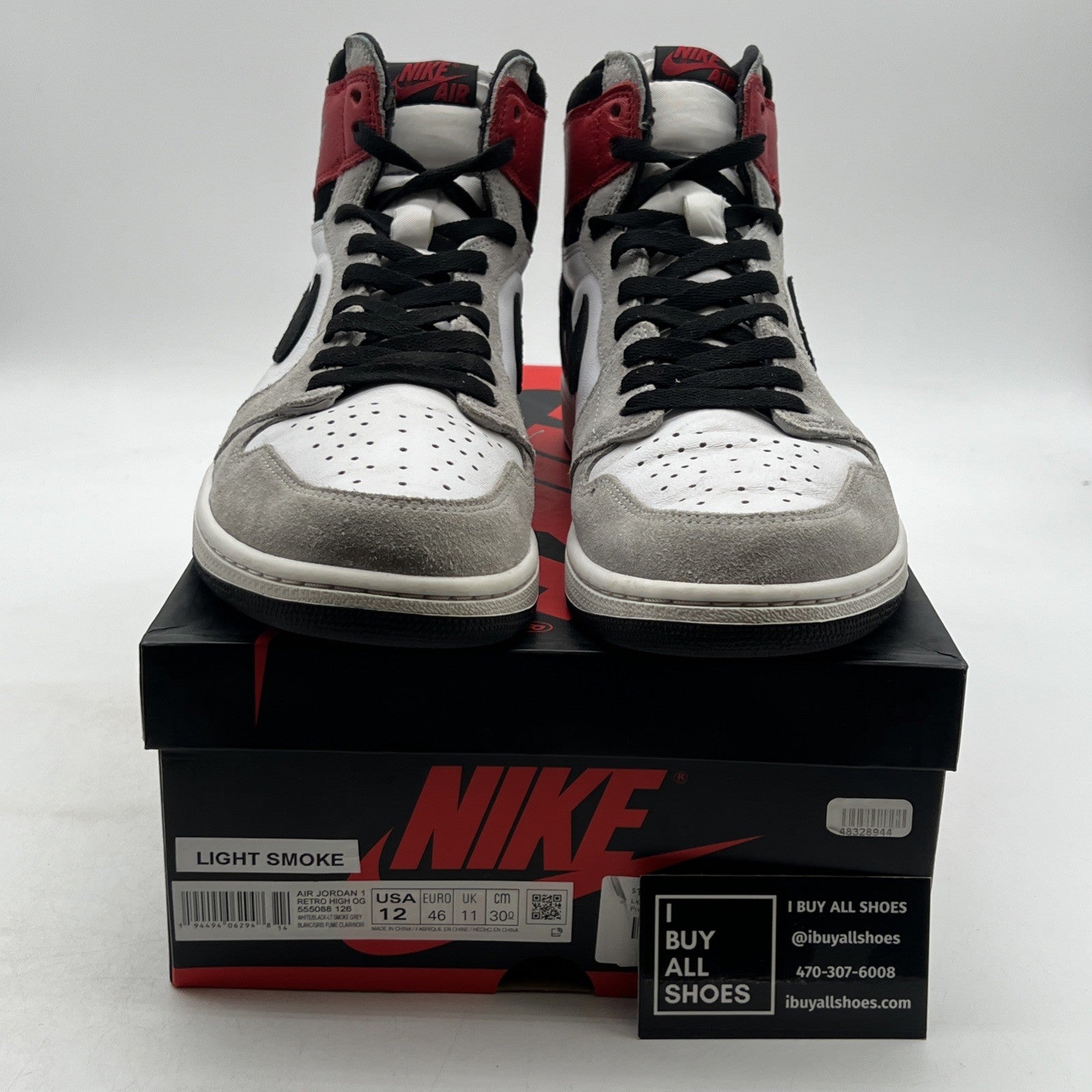 Size 12 - Air Jordan 1 Retro High OG Smoke Gray 2020 (555088-126)