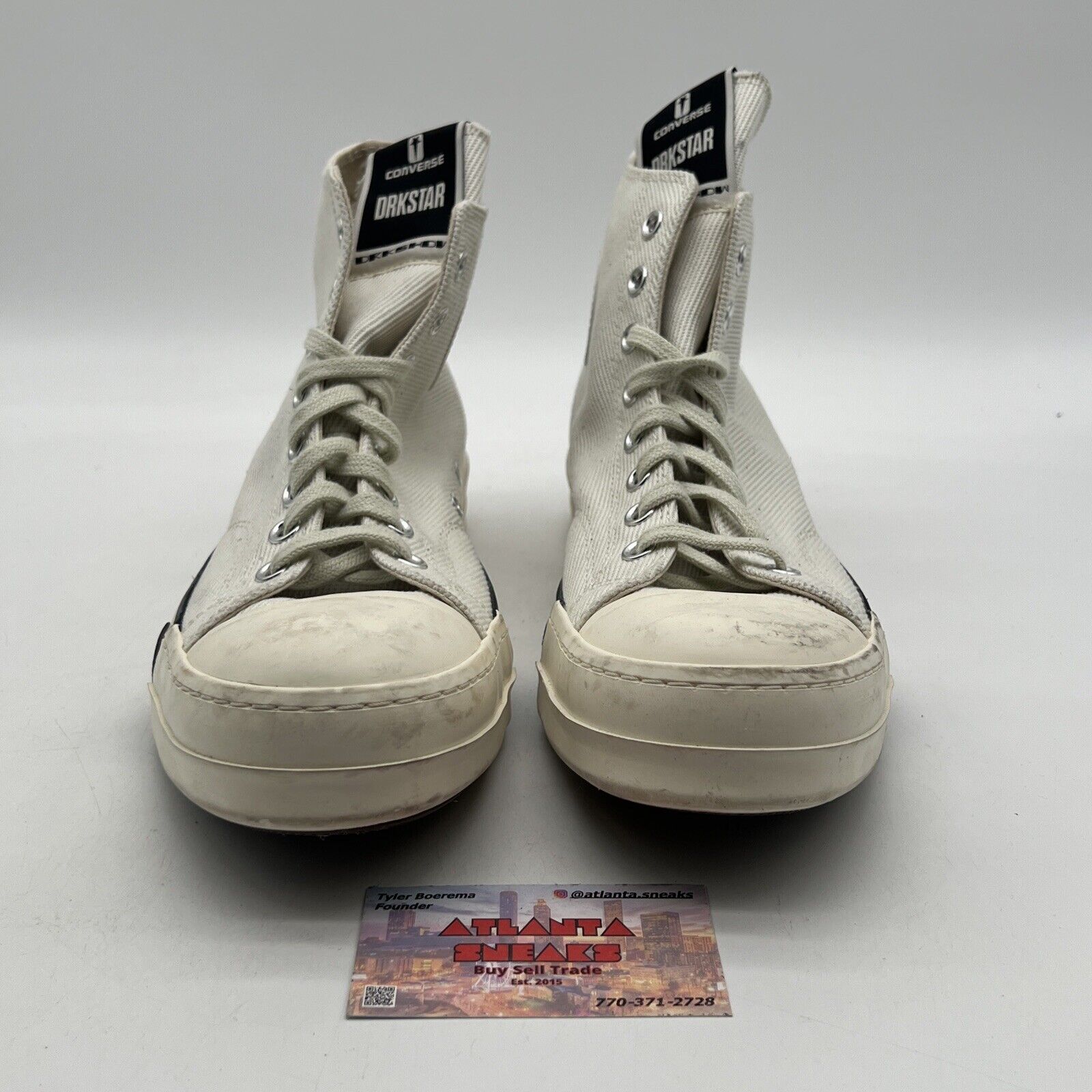 Size 11.5 - Converse Rick Owens x DRKSHDW DRKSTAR Chuck 70 High Egret (172346C)