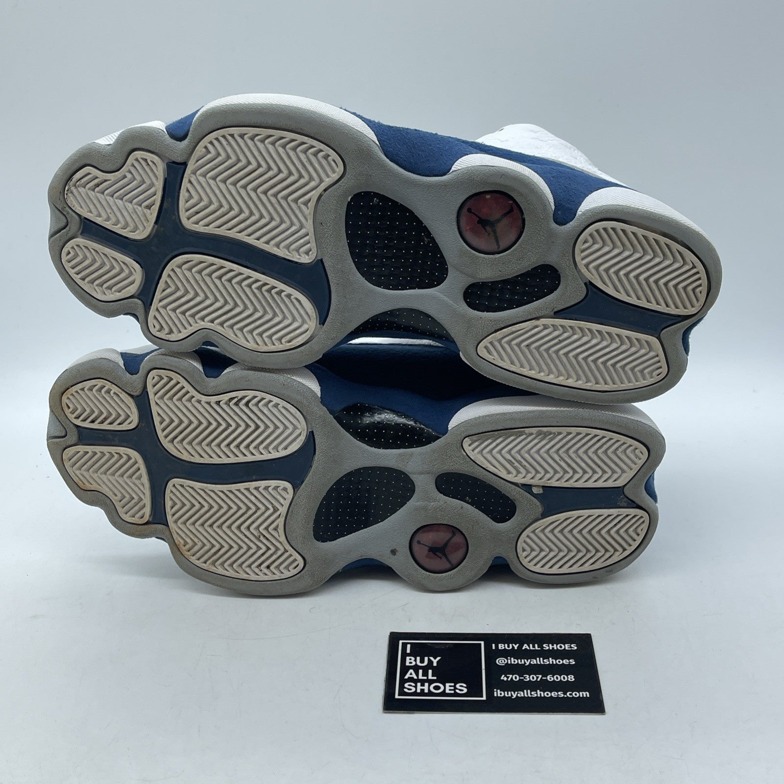 Size 9 - Jordan 13 Retro Mid French Blue White Suede Leather (414571-164)